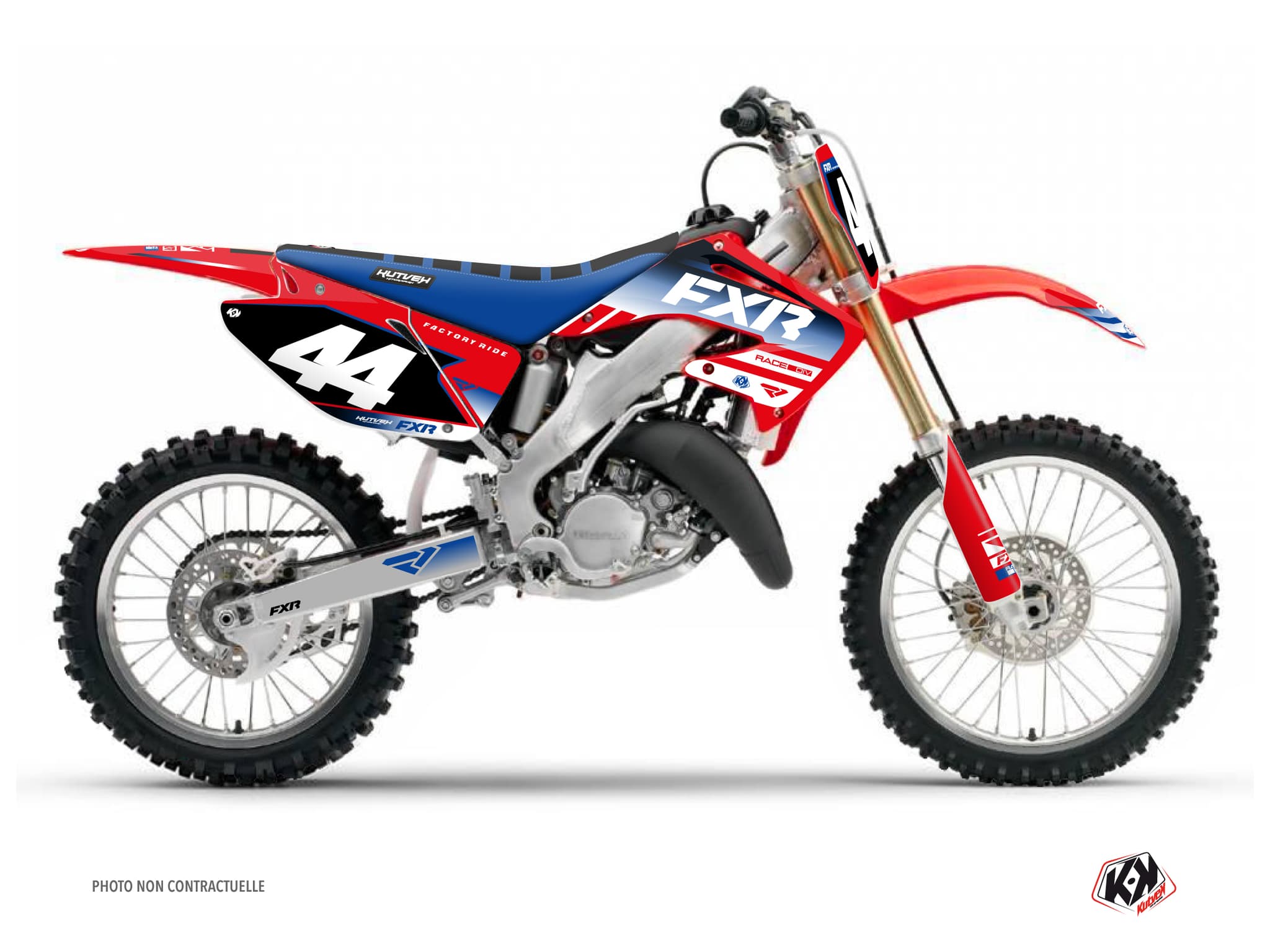 kit graphique motocross honda cr 125 fxr revo rouge