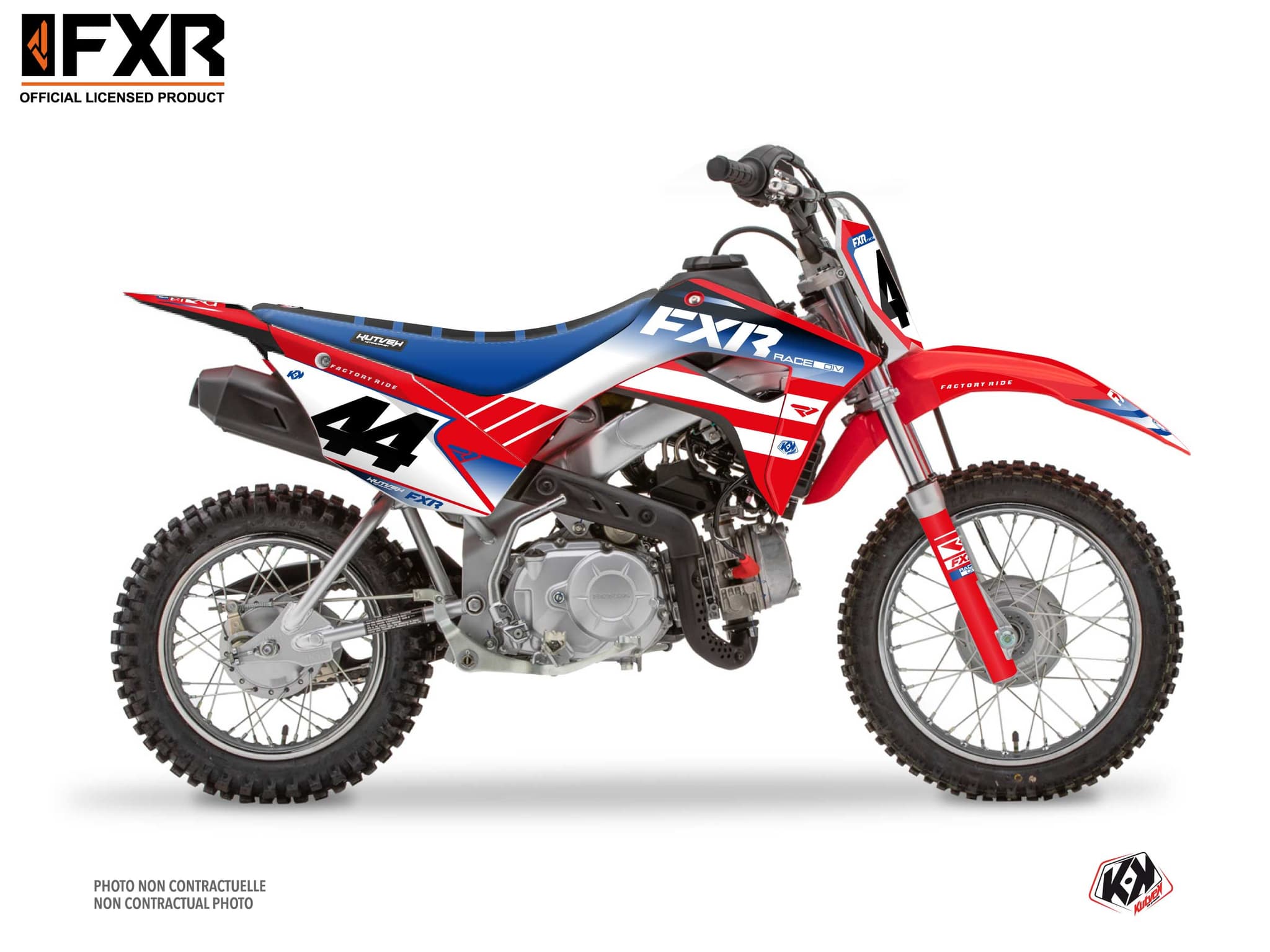 kit graphique motocross honda crf 110 f fxr revo rouge