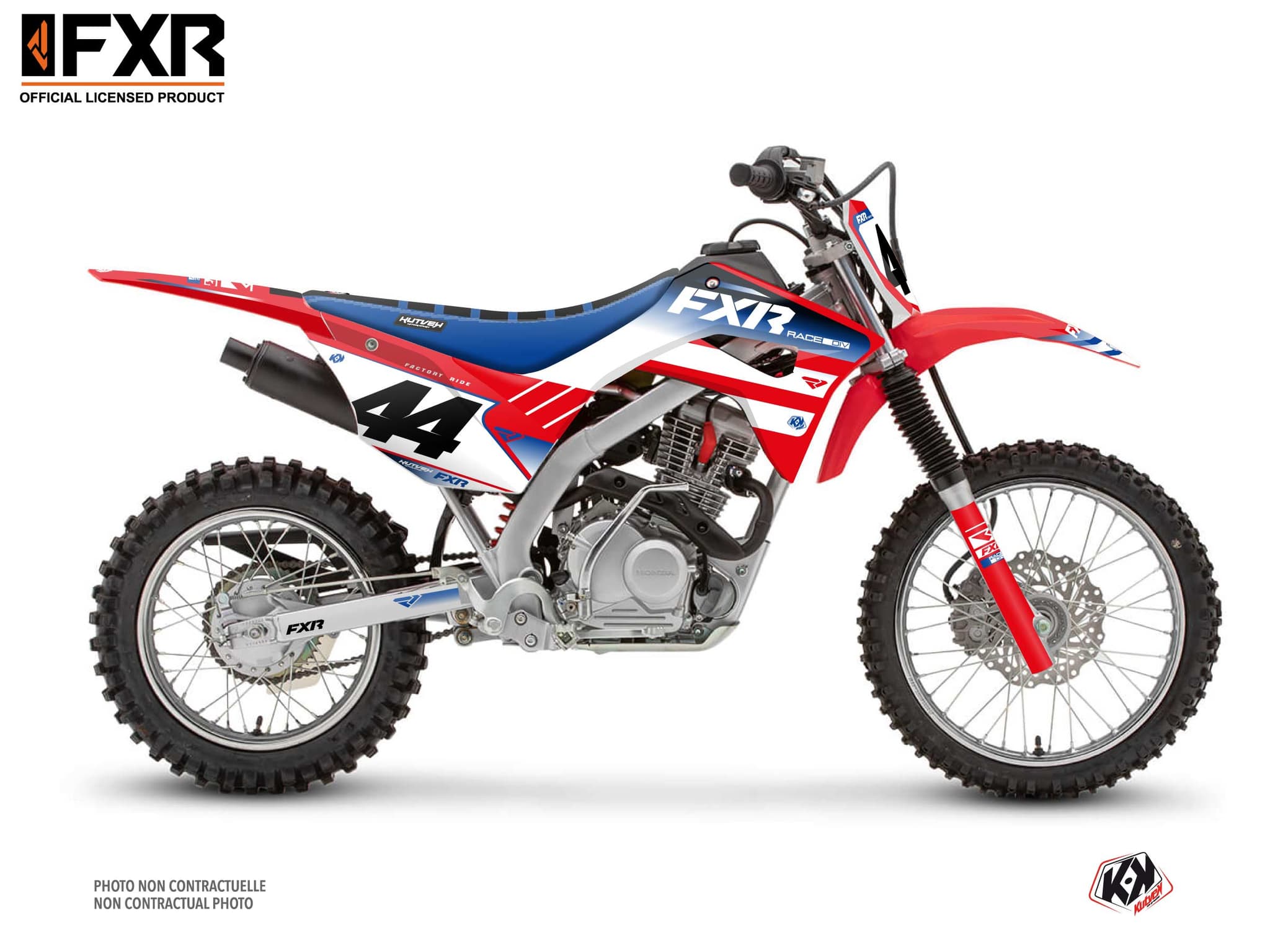 kit graphique motocross honda crf 125 f fxr revo rouge