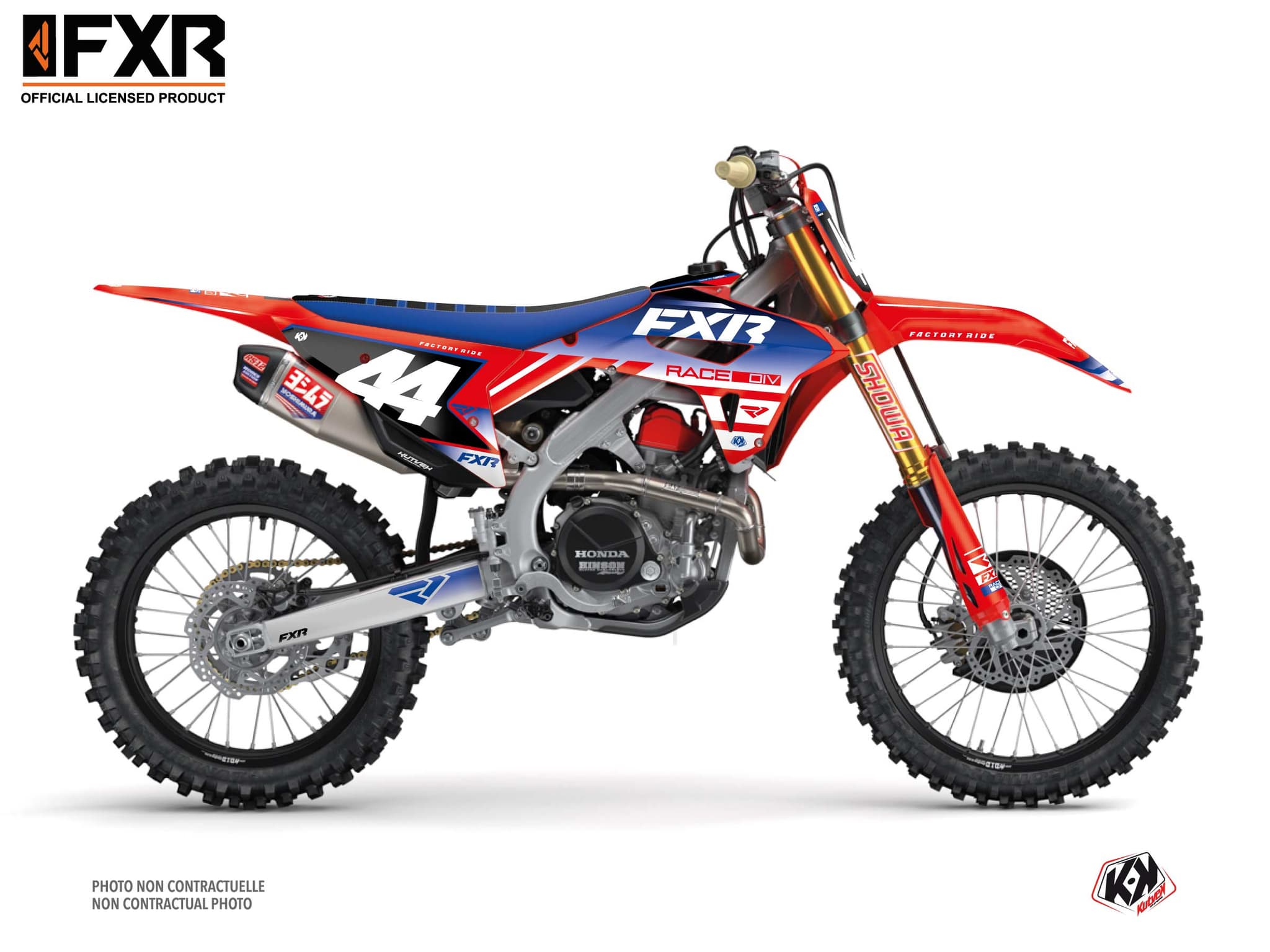 kit graphique motocross honda crf 250 r fxr revo rouge