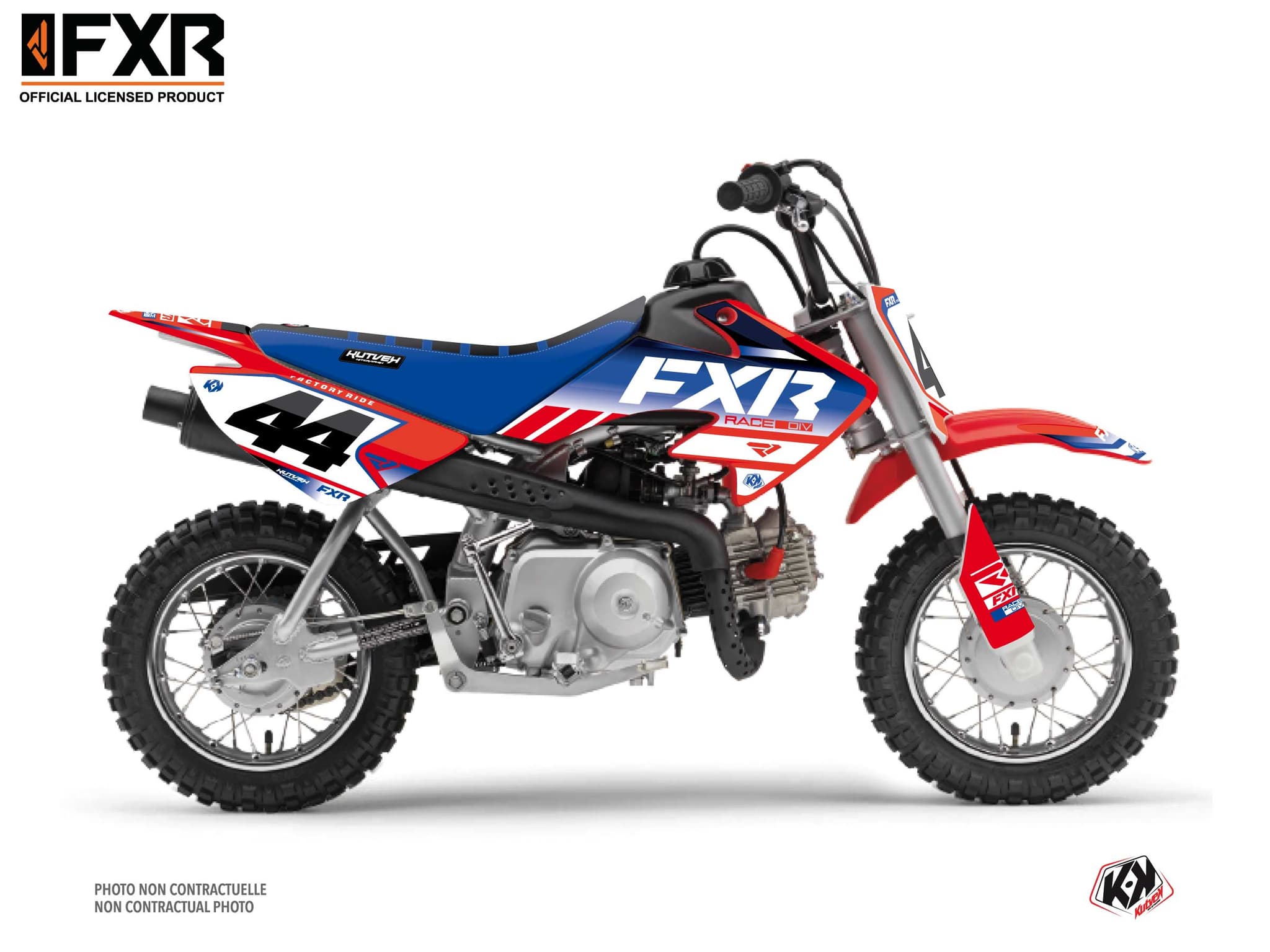 kit graphique motocross honda crf 50 fxr revo rouge