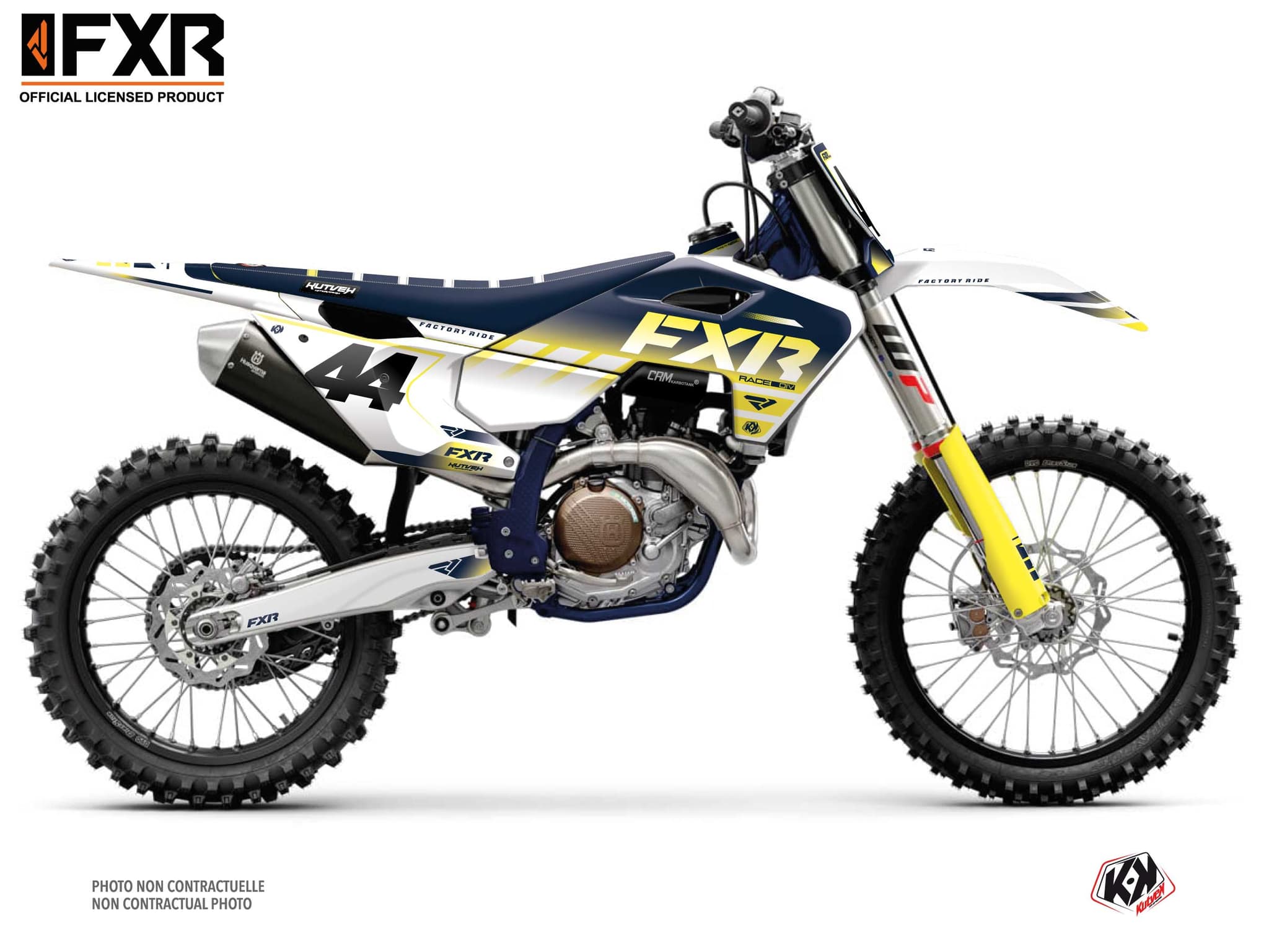 kit graphique motocross husqvarna fc 450 fxr revo blanc