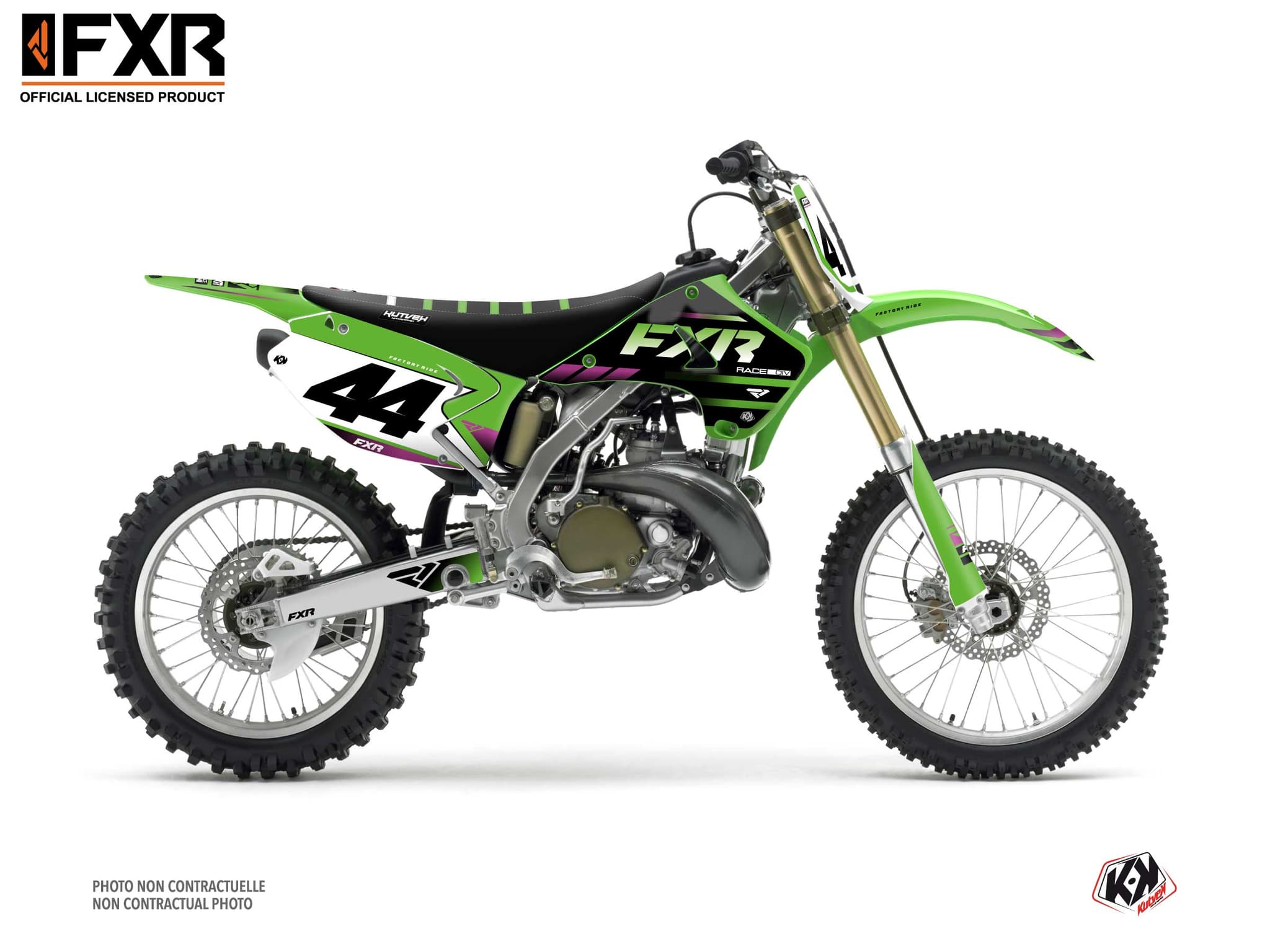 kit graphique motocross kawasaki kx 250 fxr revo vert | Kawasaki | Kutvek