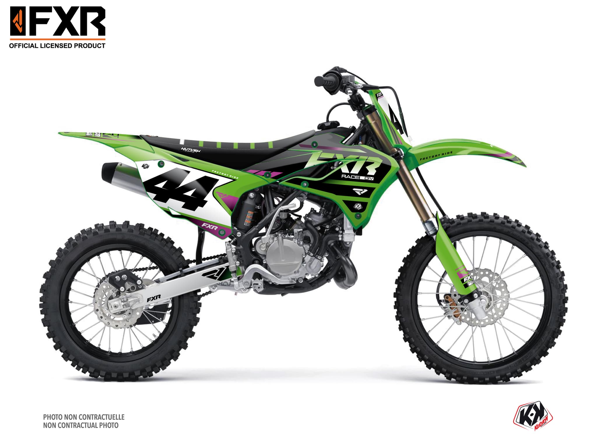 kit graphique motocross kawasaki kx 85 fxr revo vert | Kawasaki | Kutvek