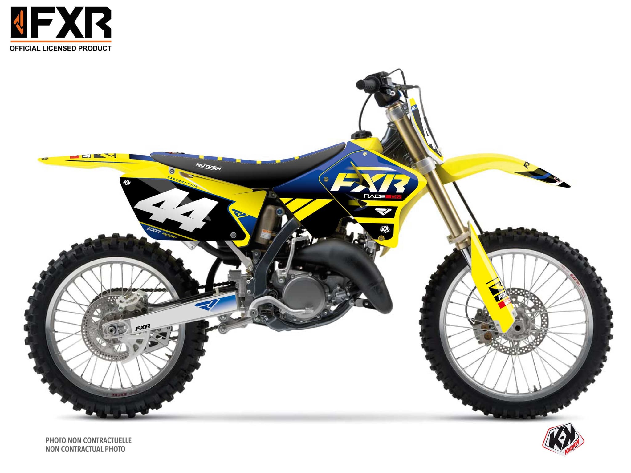 Suzuki RM 125 FXR Revo Yellow Dirt Bike Graphic Kit