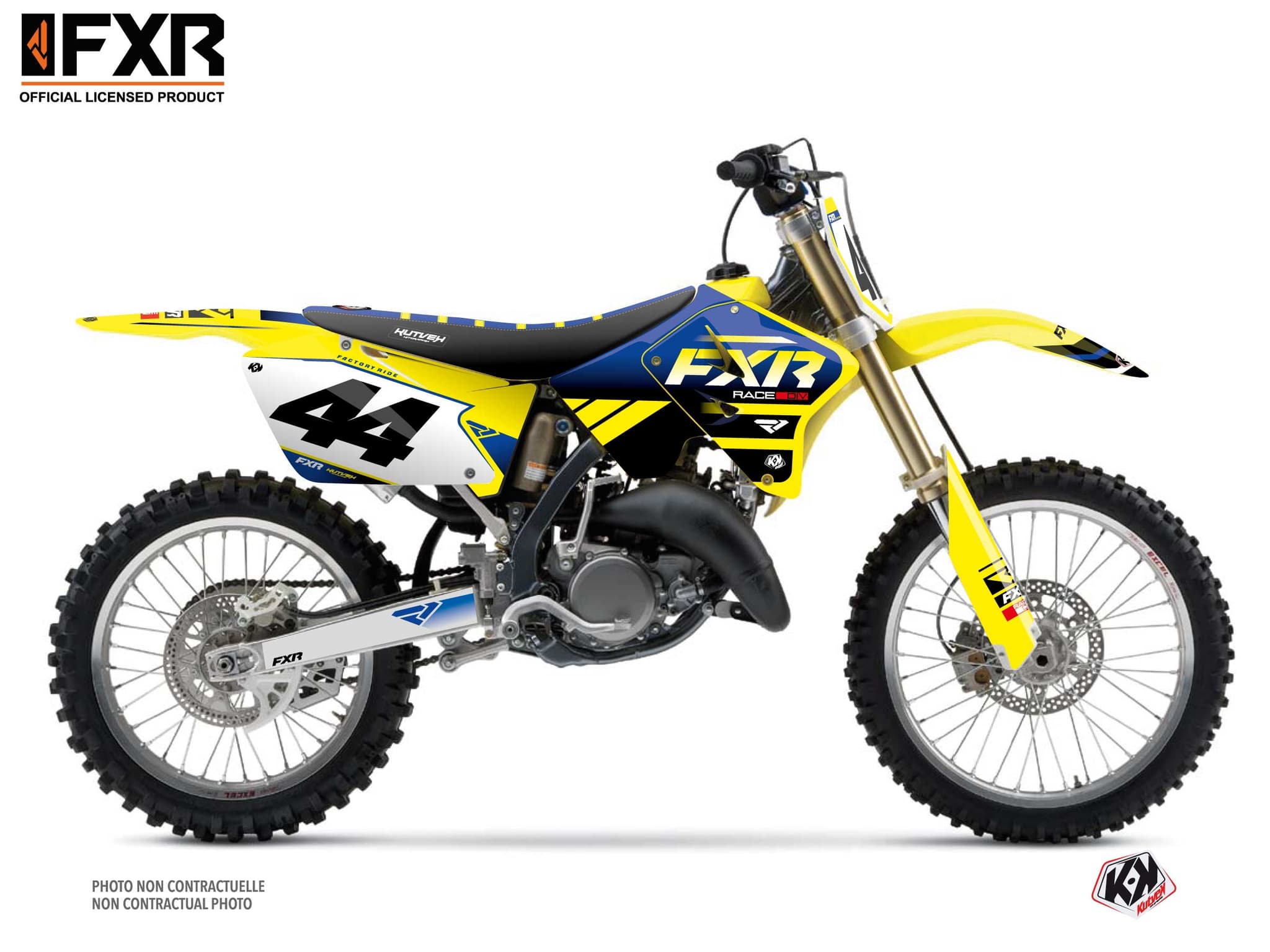 kit graphique motocross suzuki rm 250 fxr revo jaune