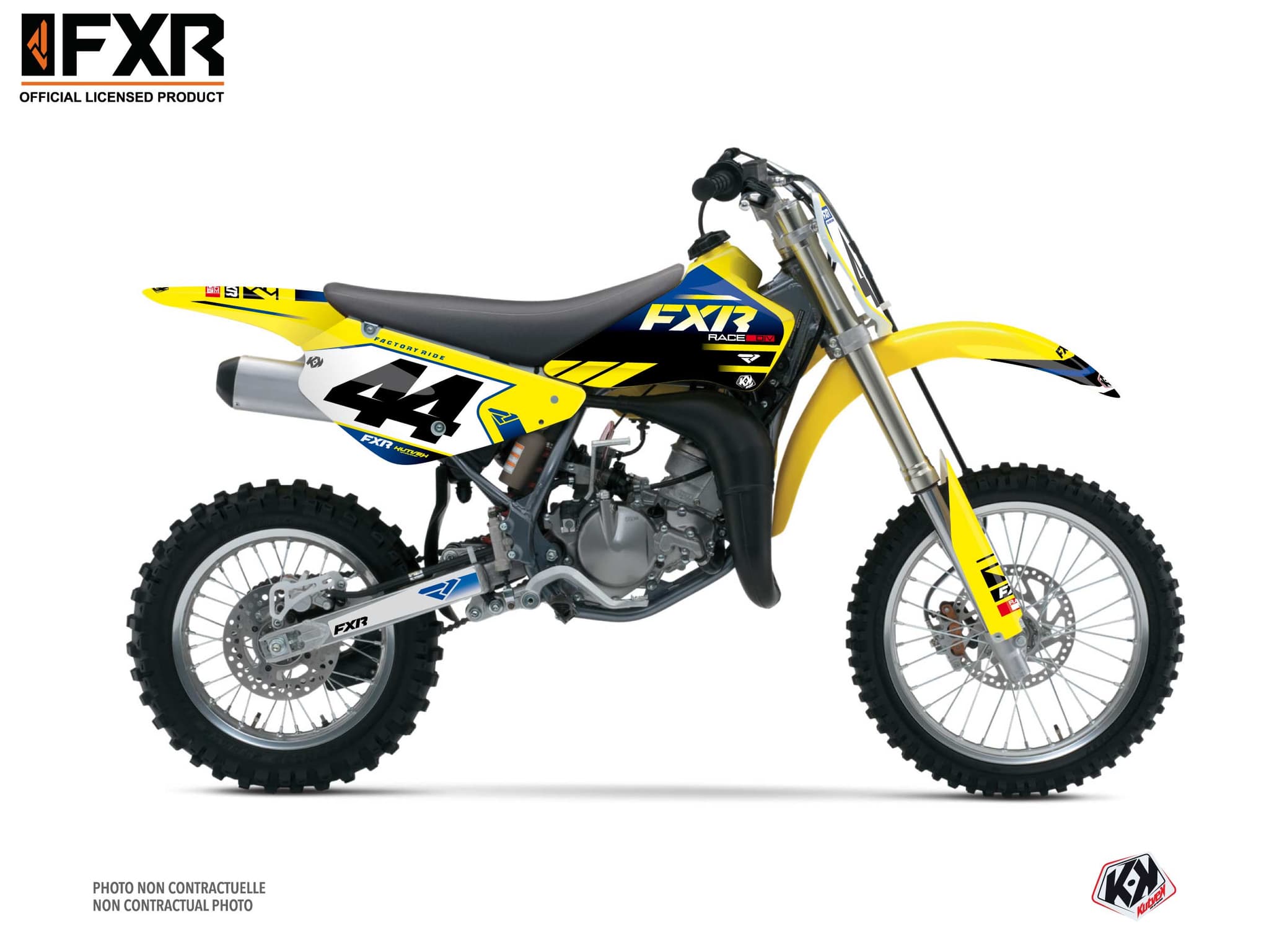 kit graphique motocross suzuki rm 85 fxr revo jaune
