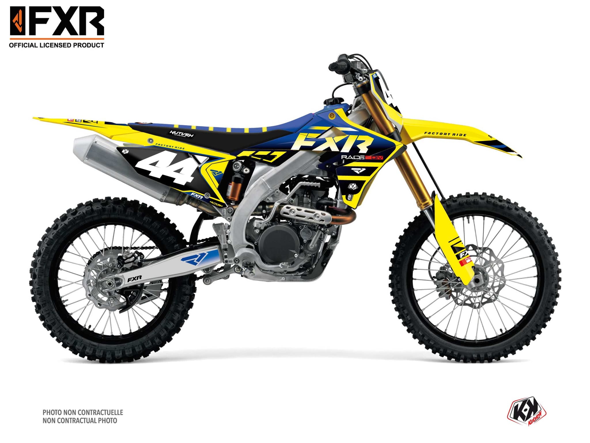 kit graphique motocross suzuki rm-z 250 fxr revo jaune