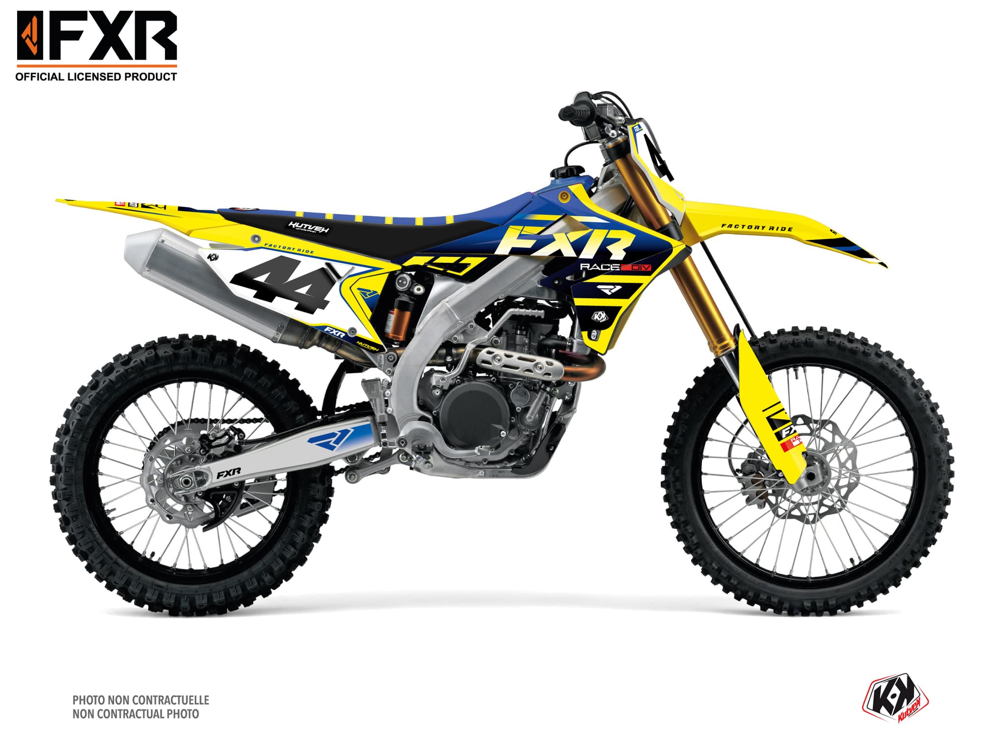 kit graphique motocross suzuki rm-z 450 fxr revo jaune