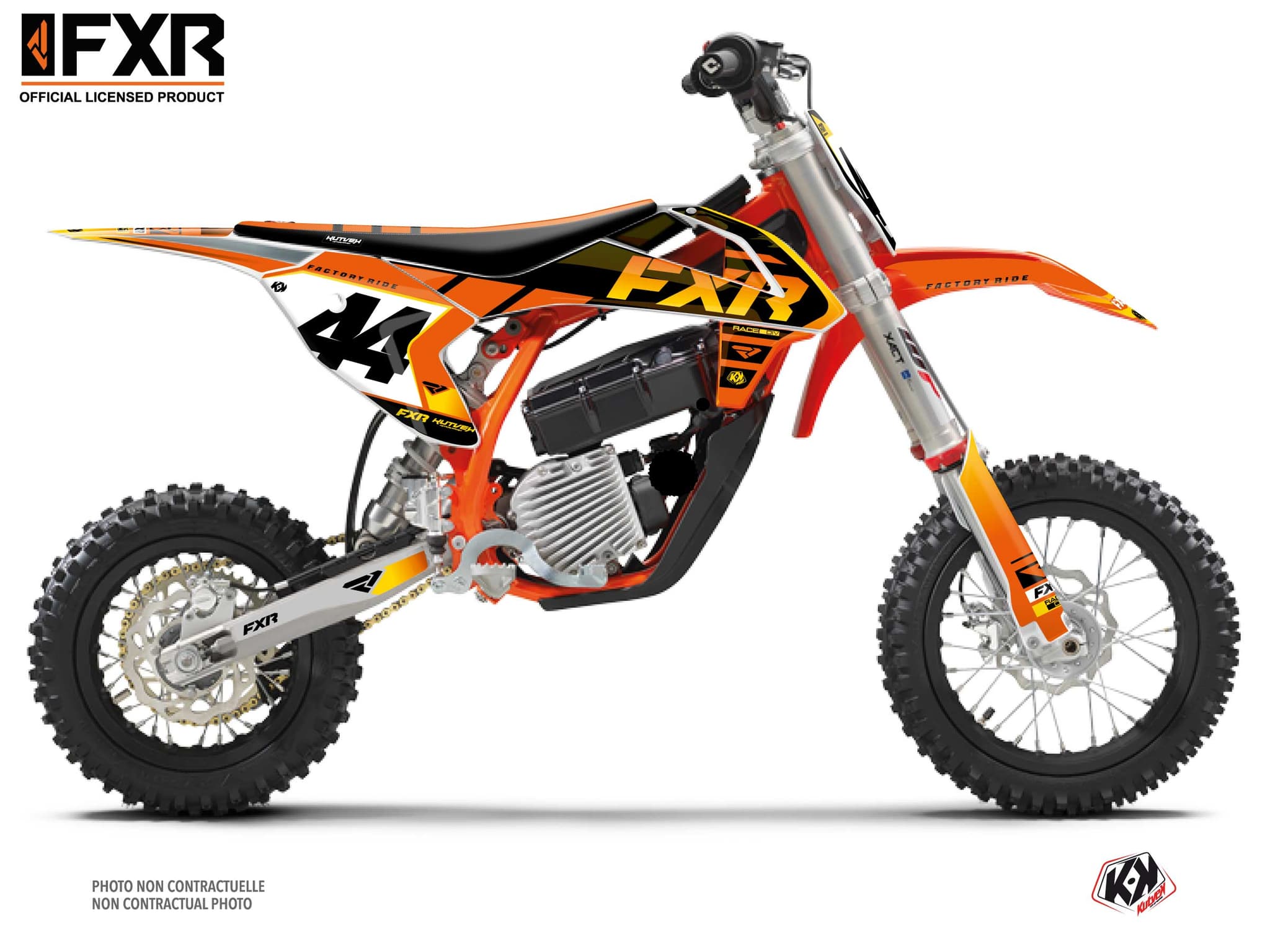 deko-set moto-cross ktm sx e 5 fxr revo orange