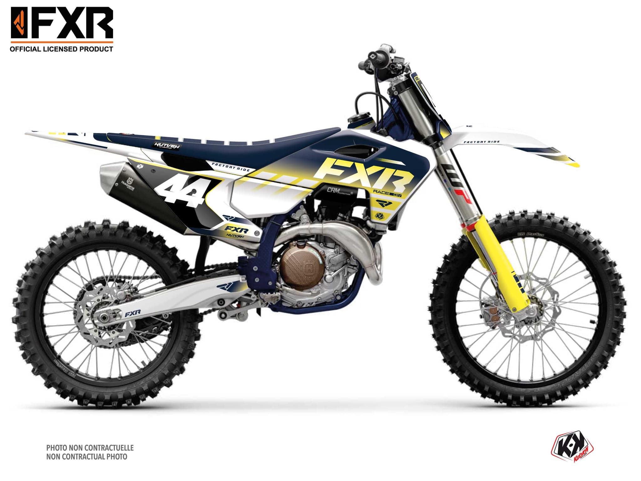 kit graphique motocross husqvarna tc 125 fxr revo blanc