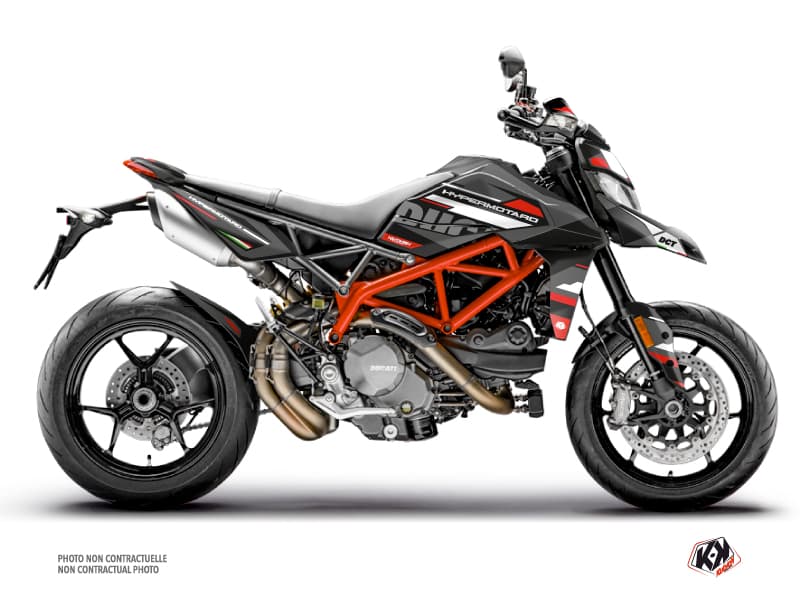 kit graphique moto ducati hypermotard 950 rezza noir