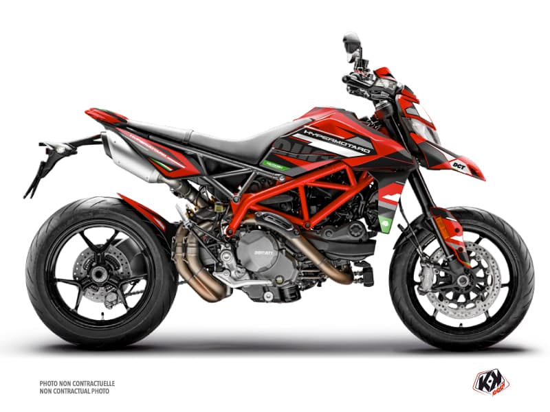 Kit Graphique Moto Rezza Ducati Hypermotard Rouge