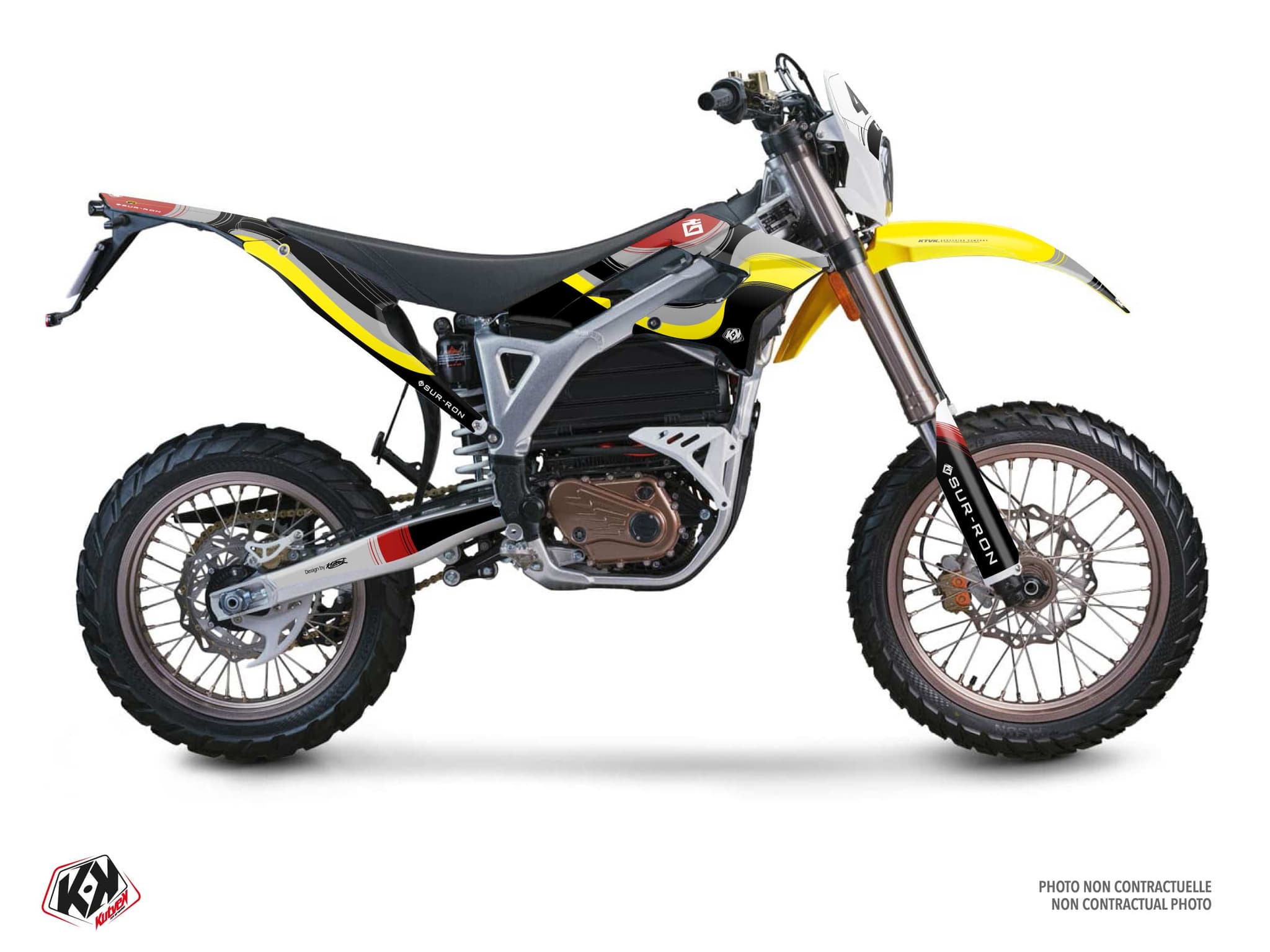 kit decorativo moto-cross sur-ron storm-bee enduro ribbon rosso