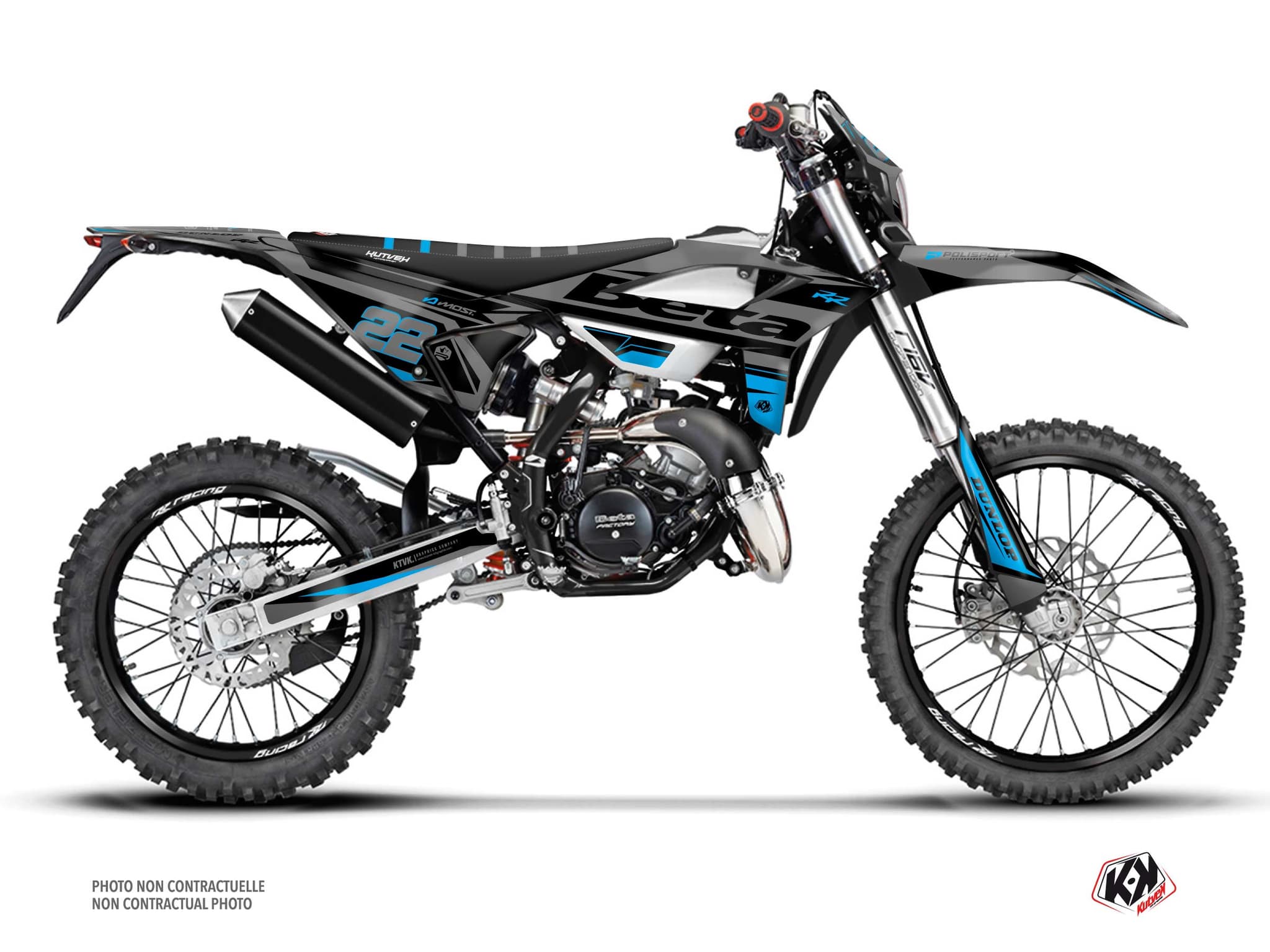 kit graphique 50cc beta rr 50 enduro ridge noir-bleu | Beta | Kutvek