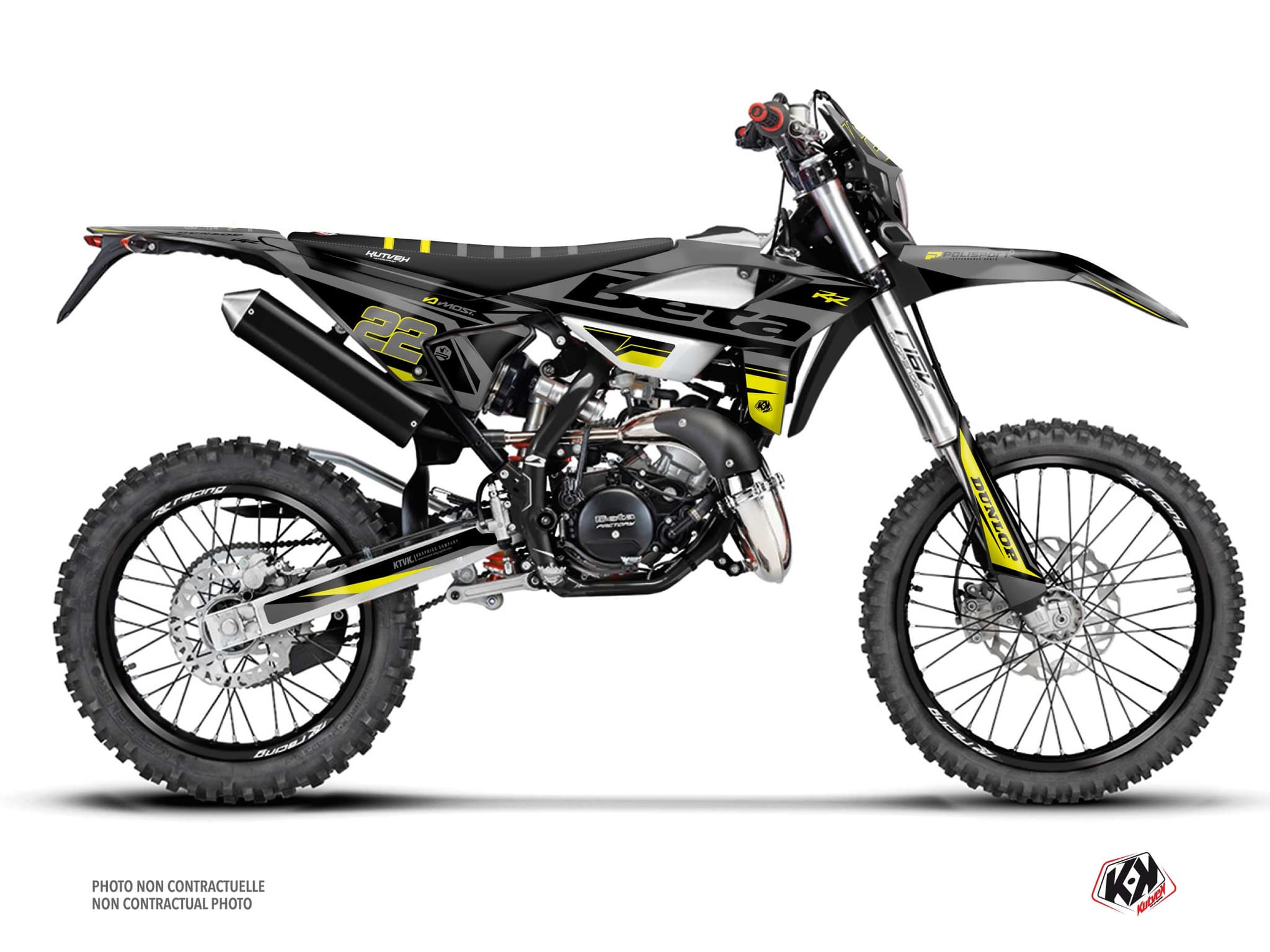 kit graphique 50cc beta rr 50 enduro ridge noir-jaune néon | Beta | Kutvek