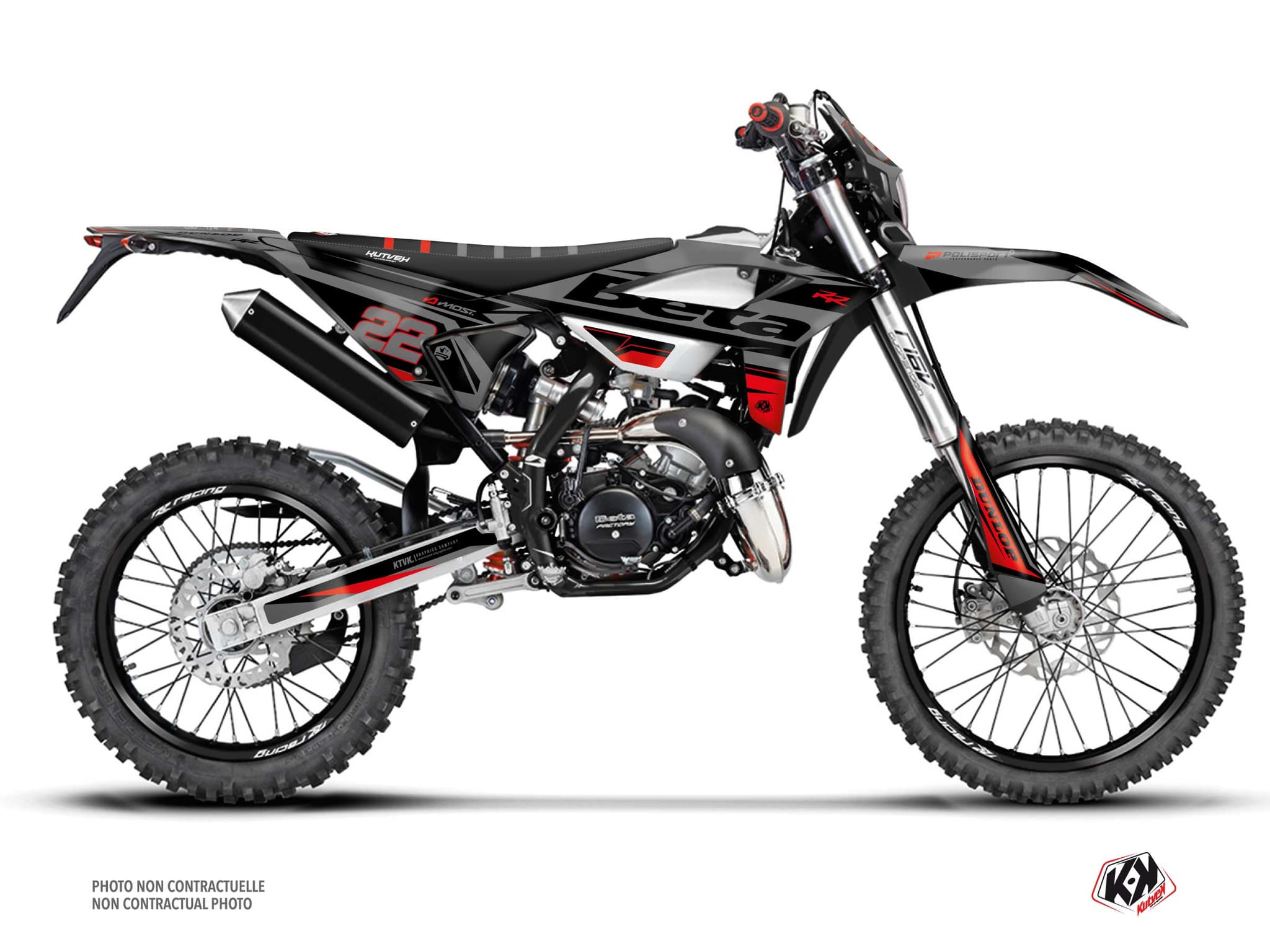 kit graphique 50cc beta rr 50 enduro ridge noir-rouge | Beta | Kutvek