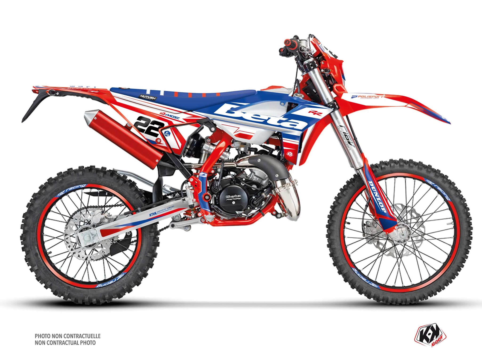 kit graphique 50cc beta rr 50 enduro ridge rouge-bleu | Beta | Kutvek