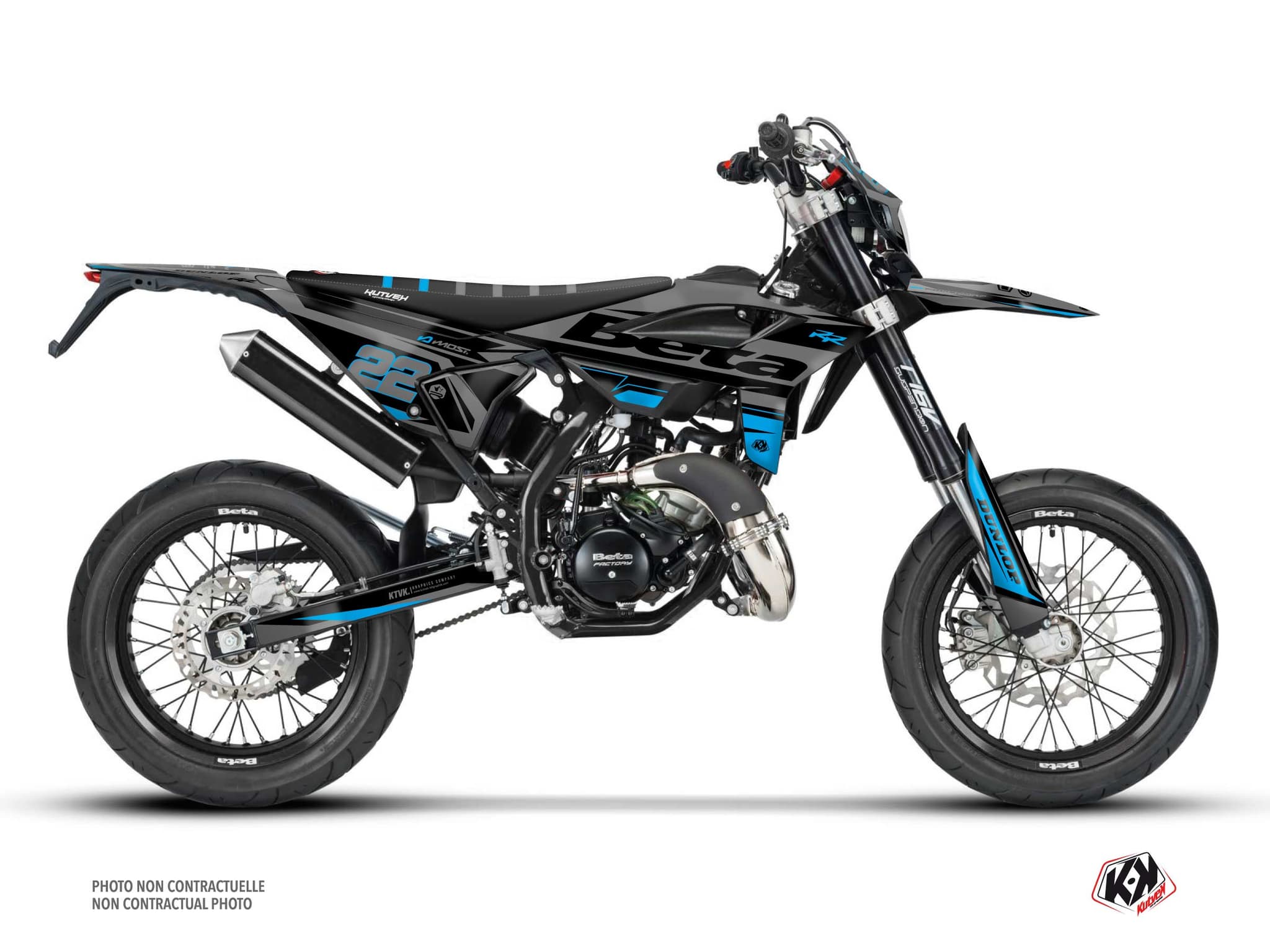 Graphic Kit 50cc Beta RR 50 Motard Ridge Black-Blue