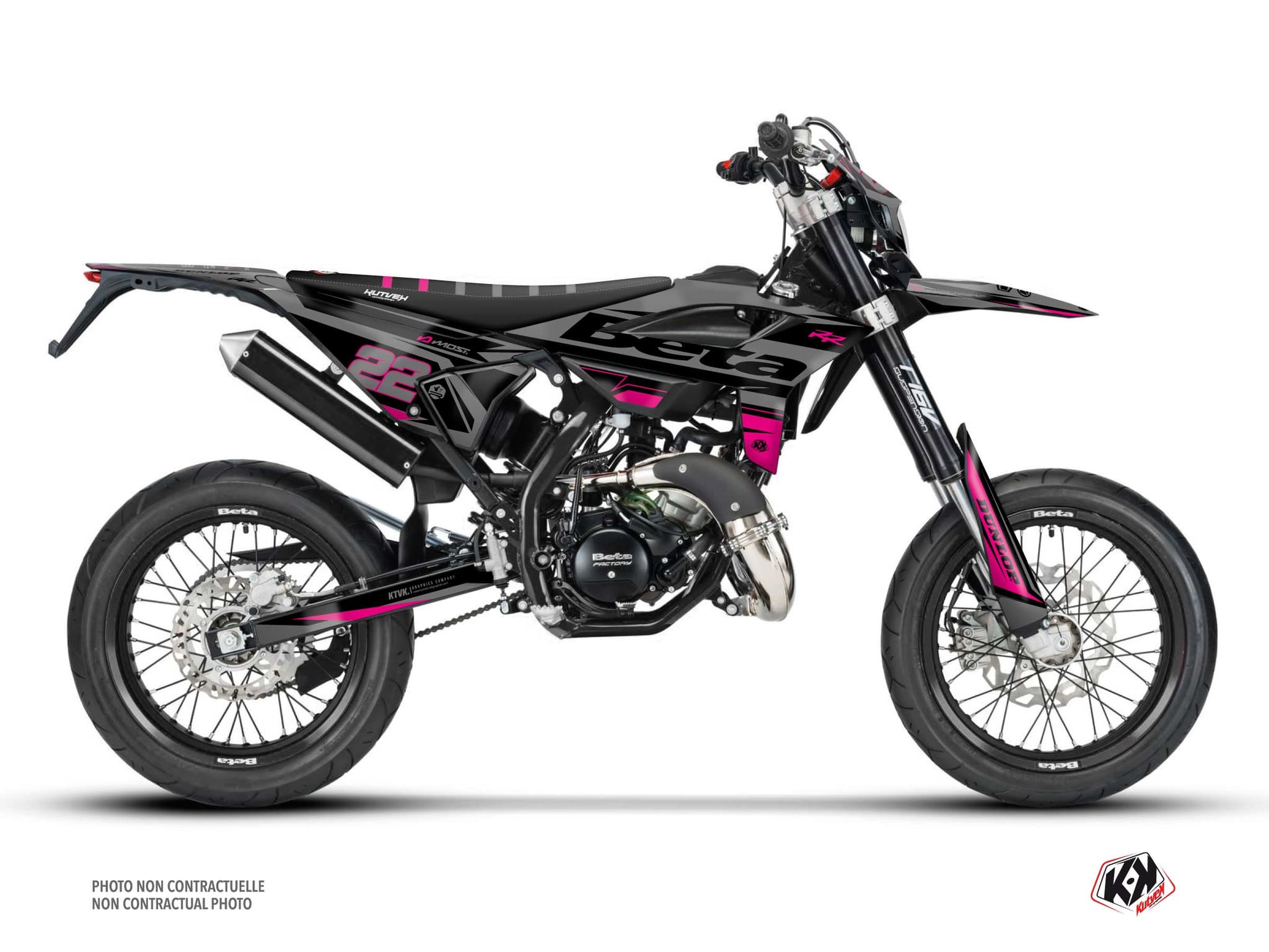Graphic Kit 50cc Beta RR 50 Motard Ridge Black-Pink