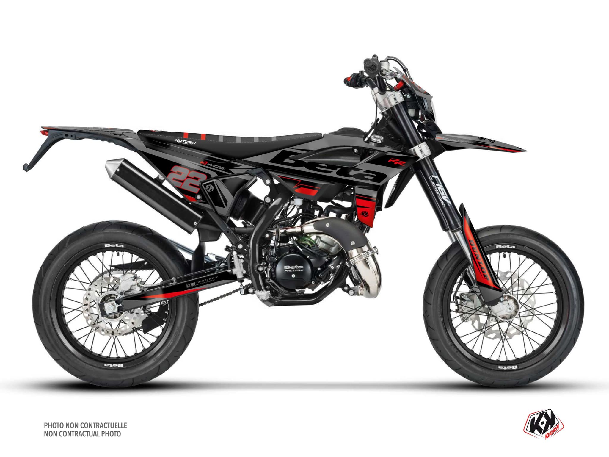 Graphic Kit 50cc Beta RR 50 Motard Ridge Black-Red