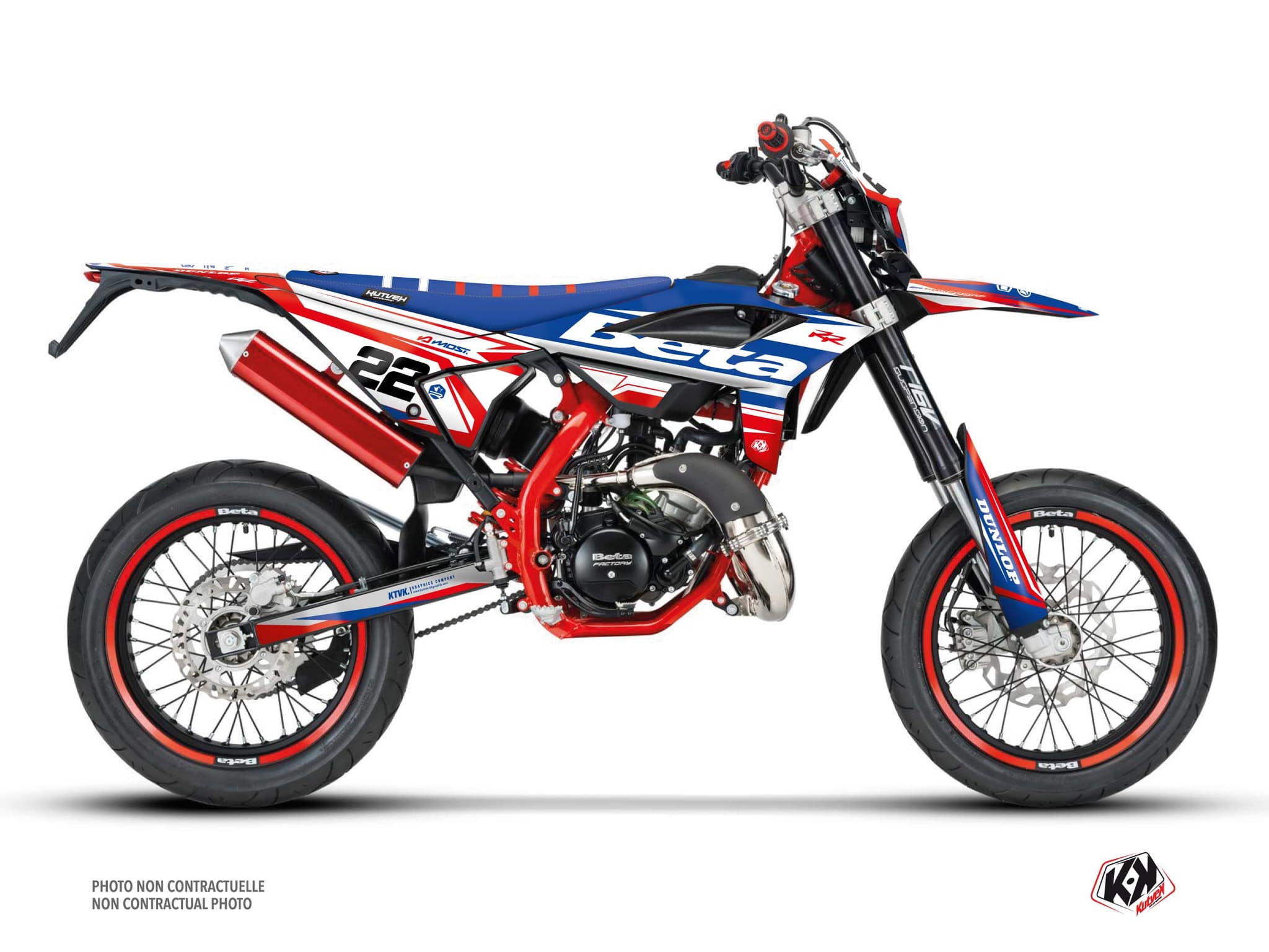 Graphic Kit 50cc Beta RR 50 Motard Ridge Red-Blue