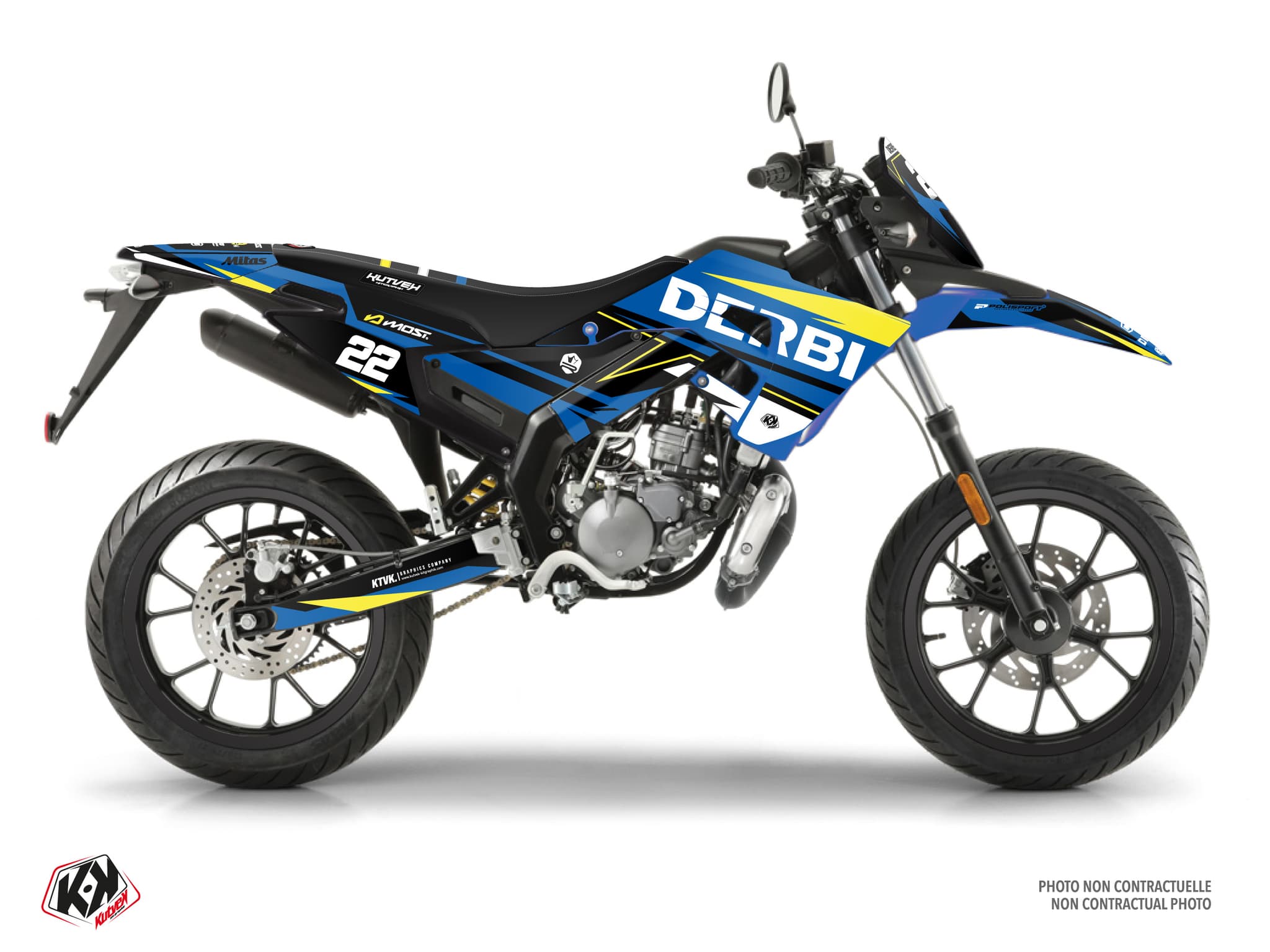 Graphic Kit 50cc Derbi Senda Xtreme Ridge Blue
