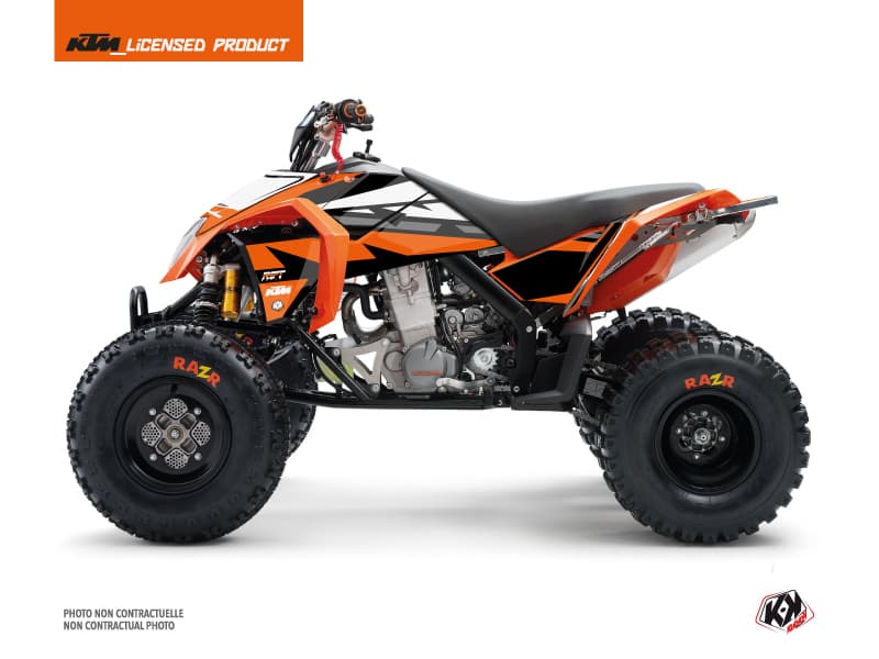 kit graphique quad ktm sx 450 rift orange-noir