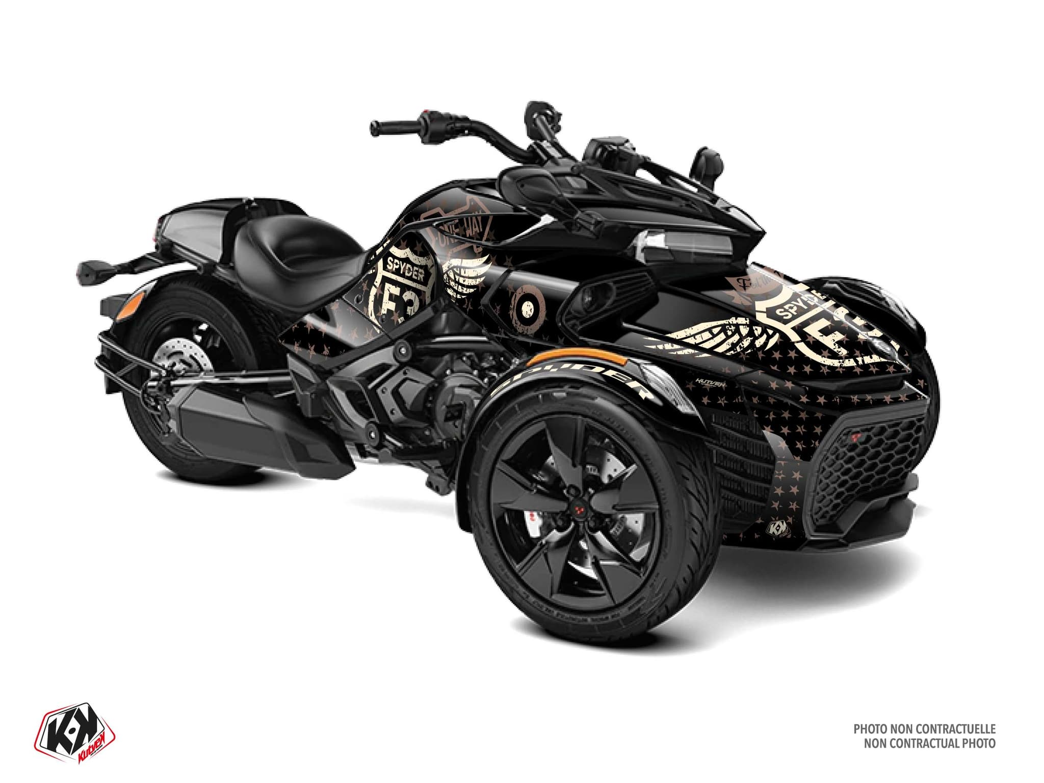 kit graphique road beige hybride can-am spyder f3
