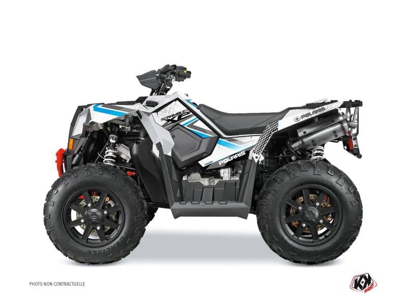 kit graphique quad polaris scrambler 1000 xp rock blanc-bleu