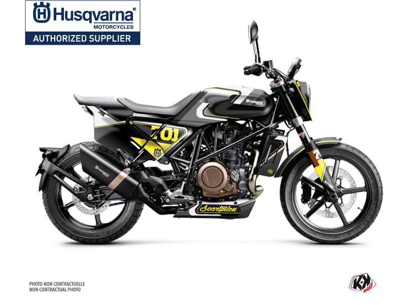 kit graphique moto husqvarna svartpilen 701 rocket gris-jaune | Husqvarna | Kutvek