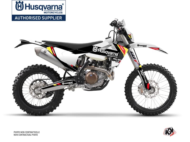 kit graphique motocross husqvarna te 150 rocky noir