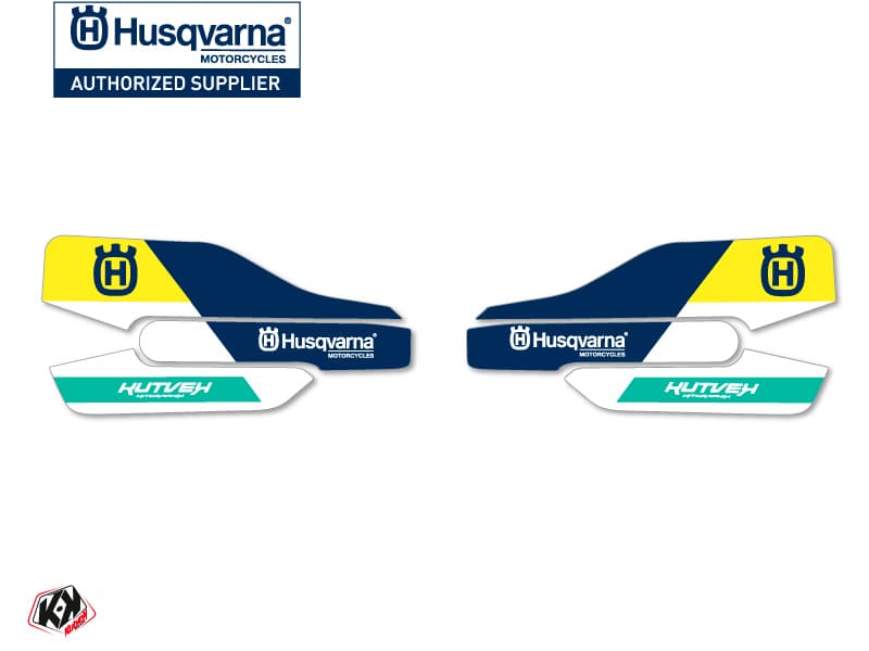 kit graphique stickers de protège mains rocky motocross husqvarna tc-fc bleu