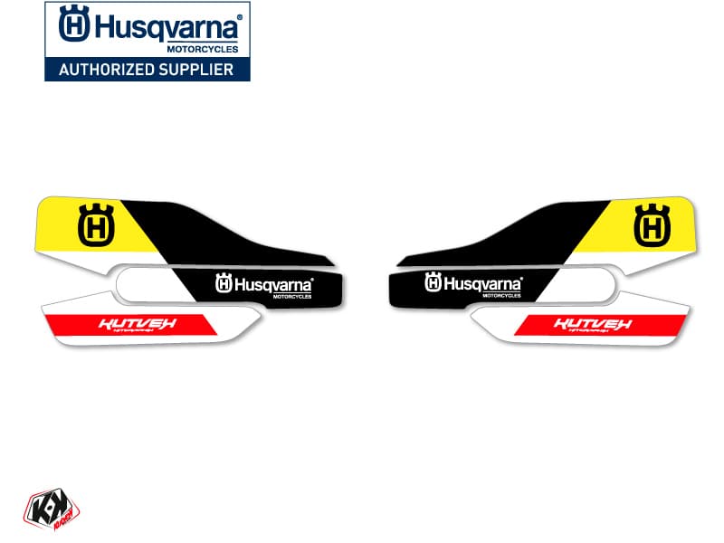 kit graphique stickers de protège mains rocky motocross husqvarna te-fe noir