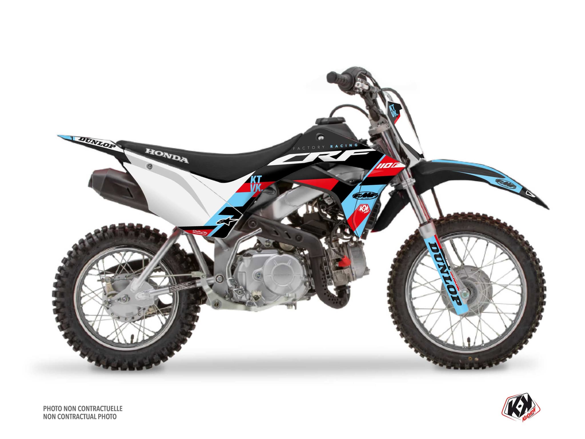 kit graphique motocross honda crf 110 f rookie noir