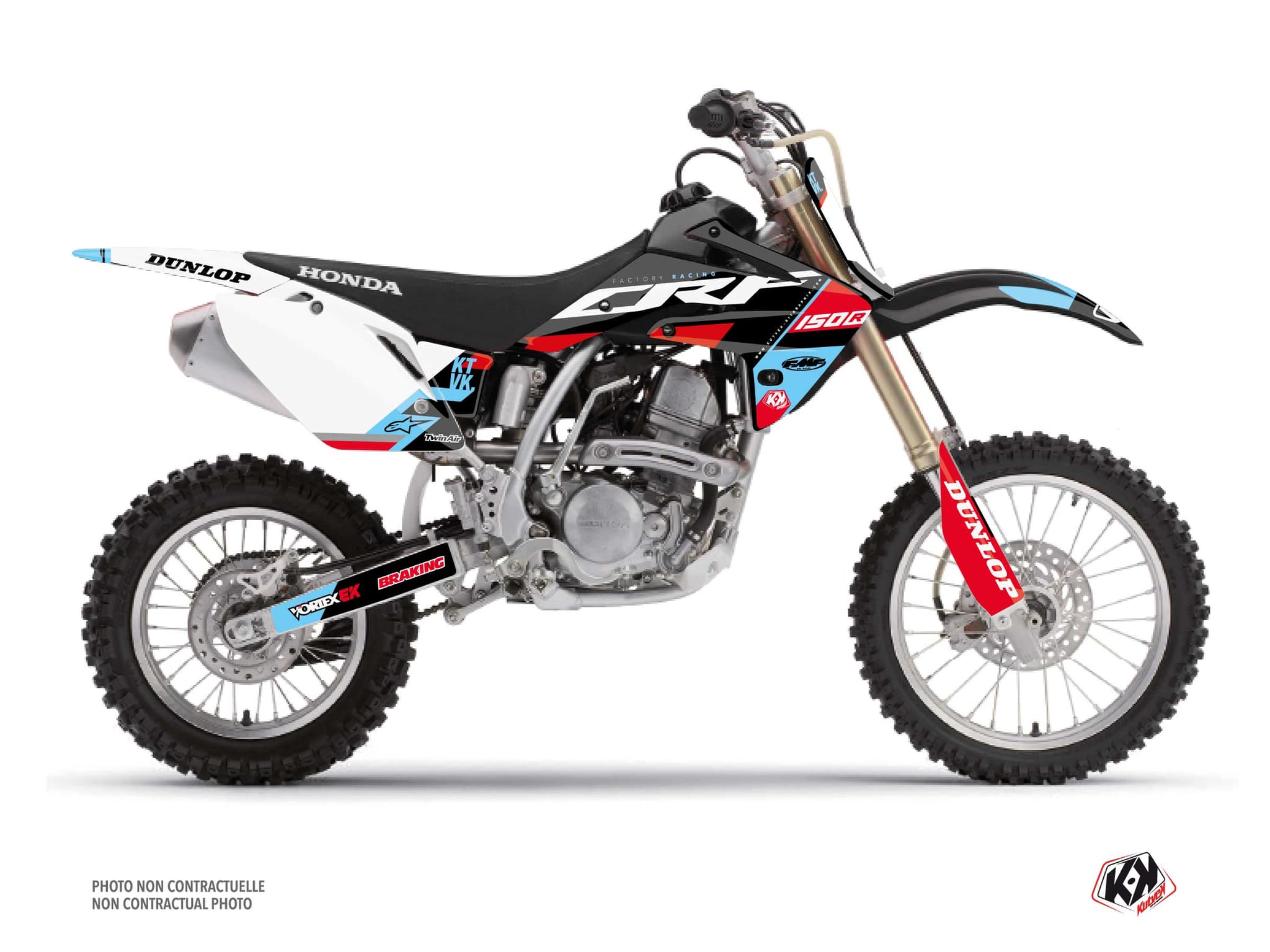 kit graphique motocross honda crf 150 r rookie noir