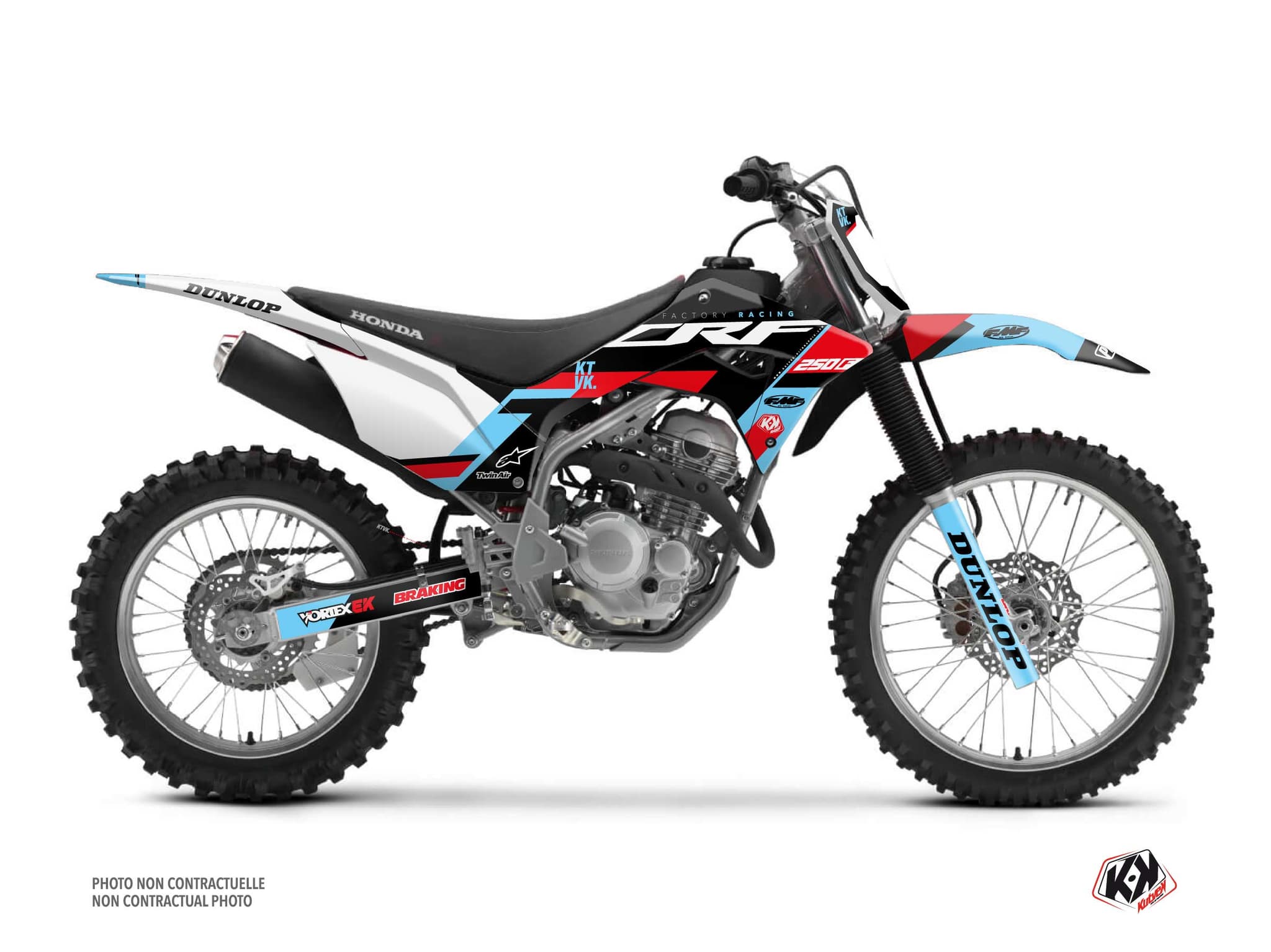 kit graphique motocross honda crf 250 f rookie noir