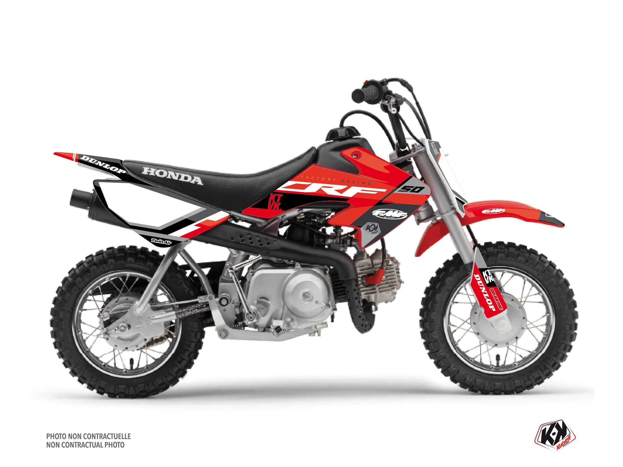 kit graphique motocross honda crf 50 rookie rouge