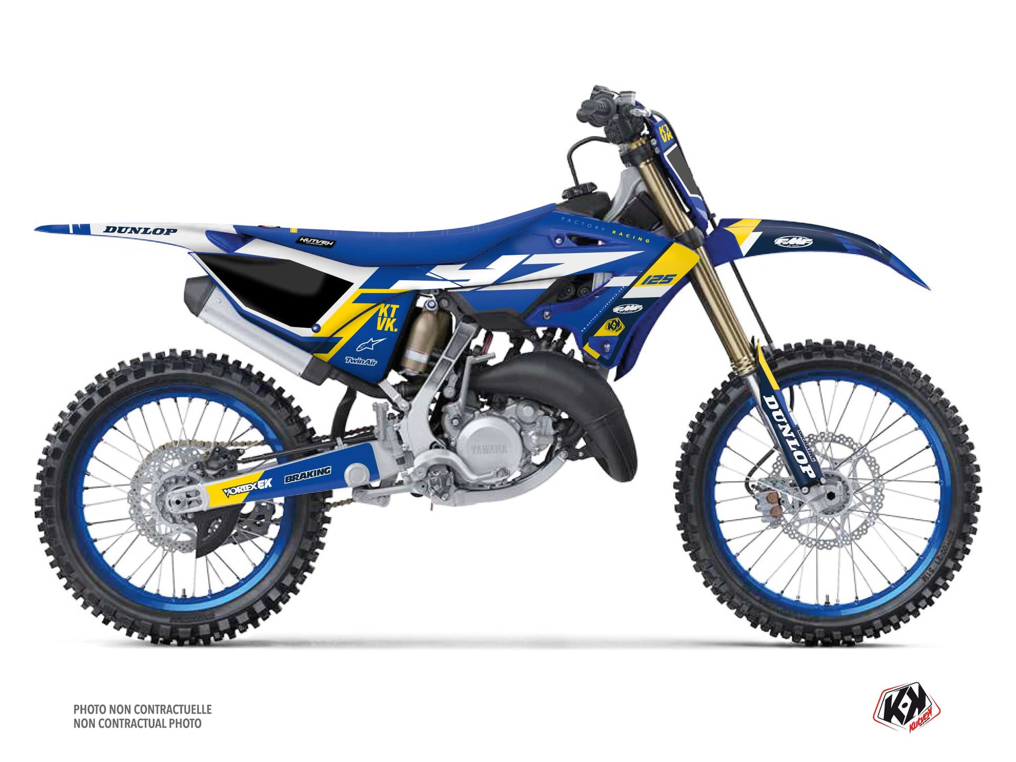 Yamaha 125 YZ Dirt Bike Rookie Graphic Kit Blue | 125 YZ | Kutvek