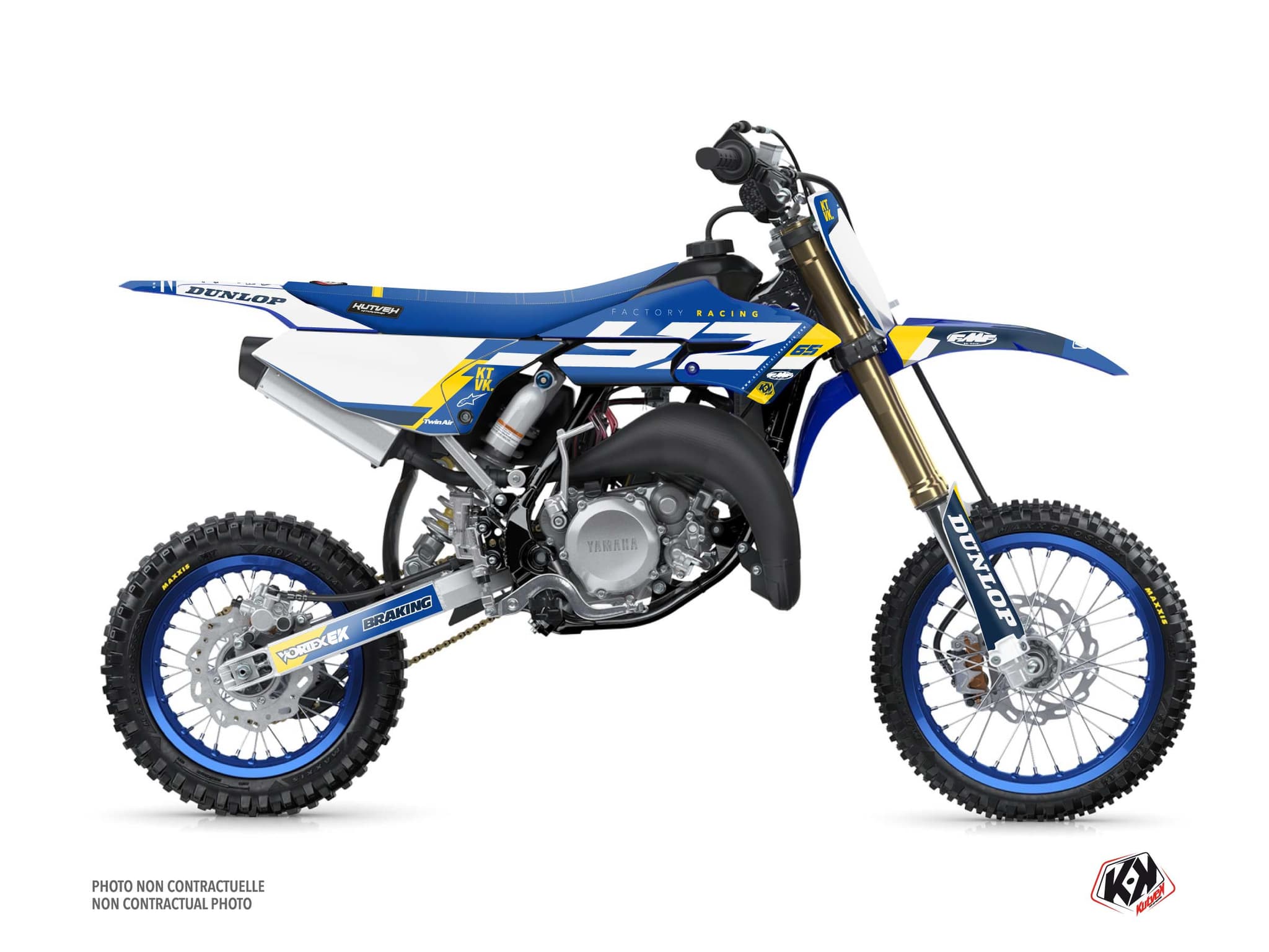 Kit graphique Moto Cross Rookie Yamaha 65 YZ Bleu