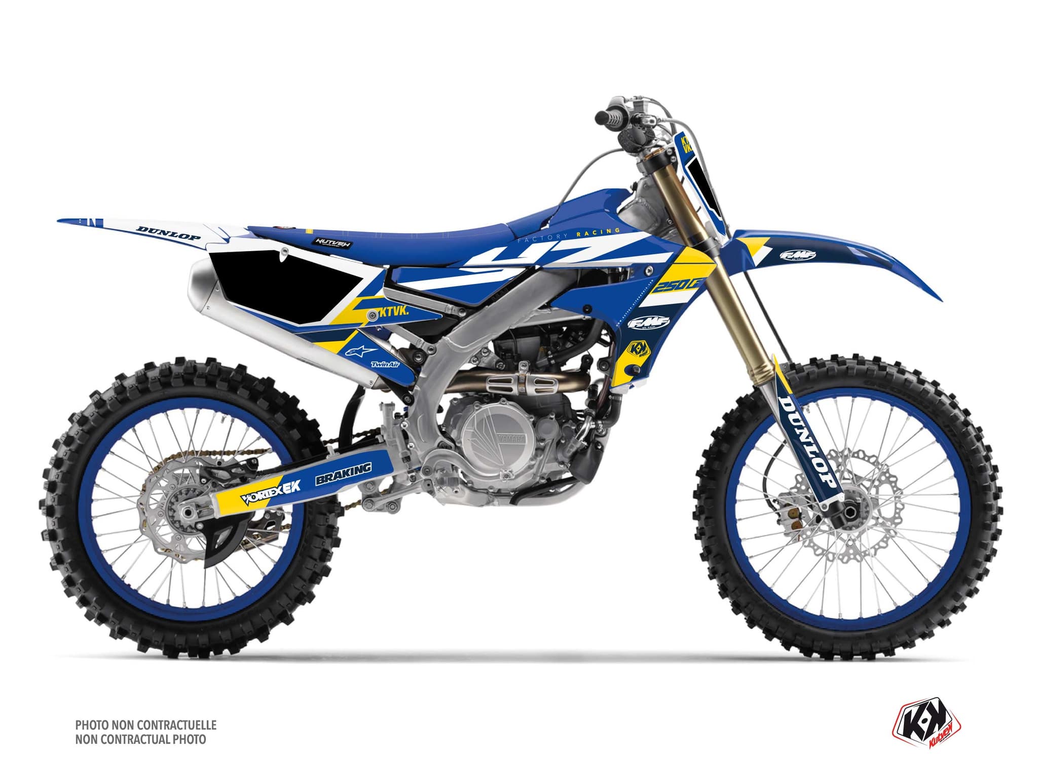Yamaha 250 YZF Dirt Bike Rookie Graphic Kit Blue | 250 YZF | Kutvek