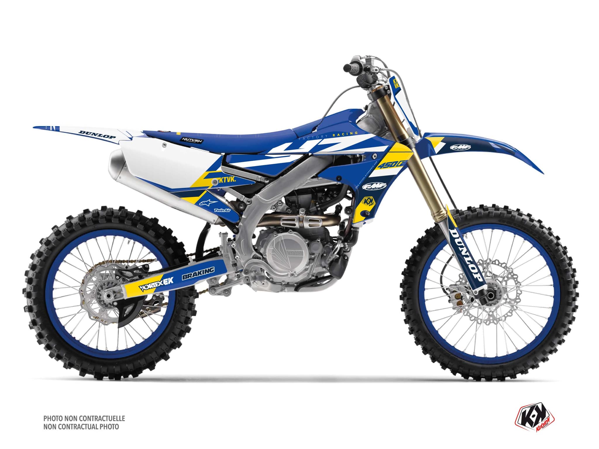 Kit graphique Moto Cross Rookie Yamaha 450 YZF Bleu | 450 YZF | Kutvek