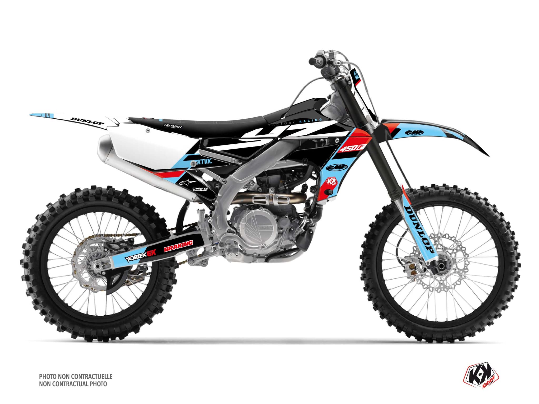 kit graphique motocross yamaha yz 450 f rookie noir