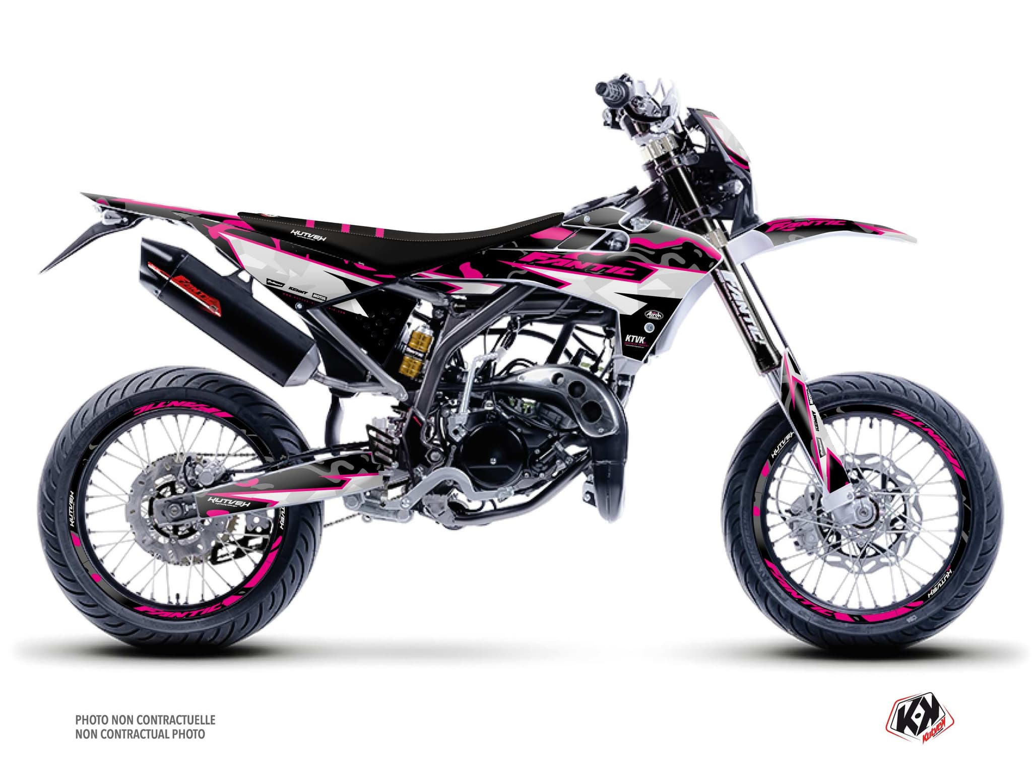 kit graphique 50cc fantic xm 50 barbarian rose | Fantic | Kutvek