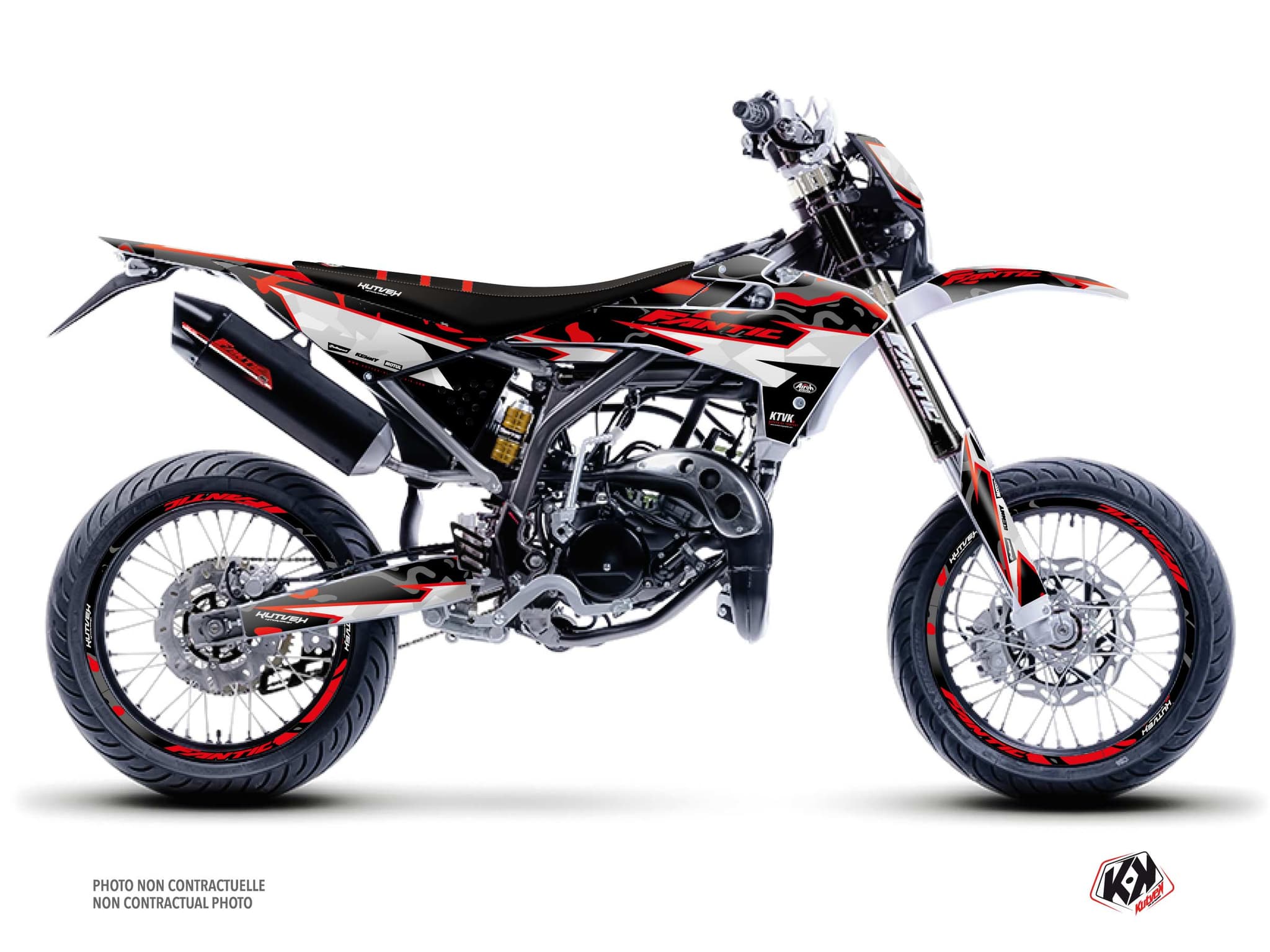 kit graphique 50cc fantic xm 50 barbarian rouge | Fantic | Kutvek