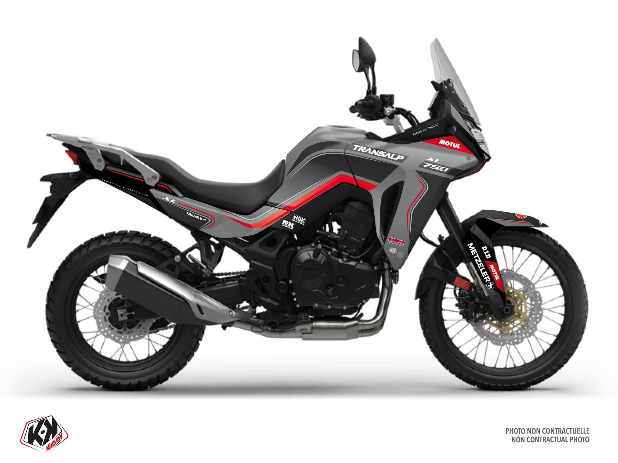 kit graphique moto honda transalp 750 rover gris