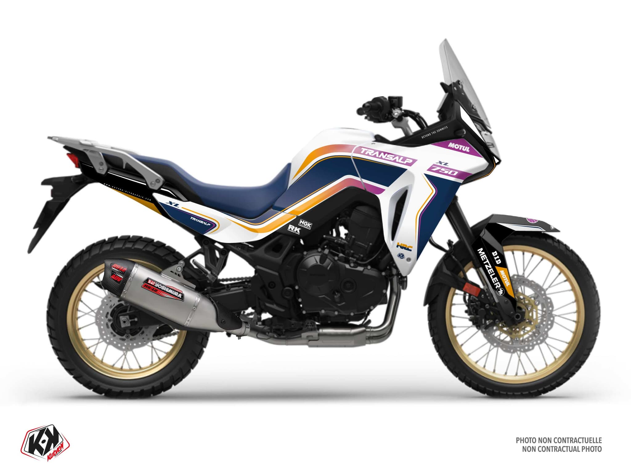 kit de decoración moto honda transalp 750 rover morado