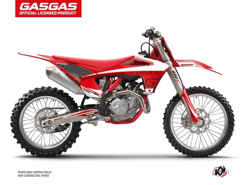 deko-set moto-cross rush gasgas mcf 250 rot