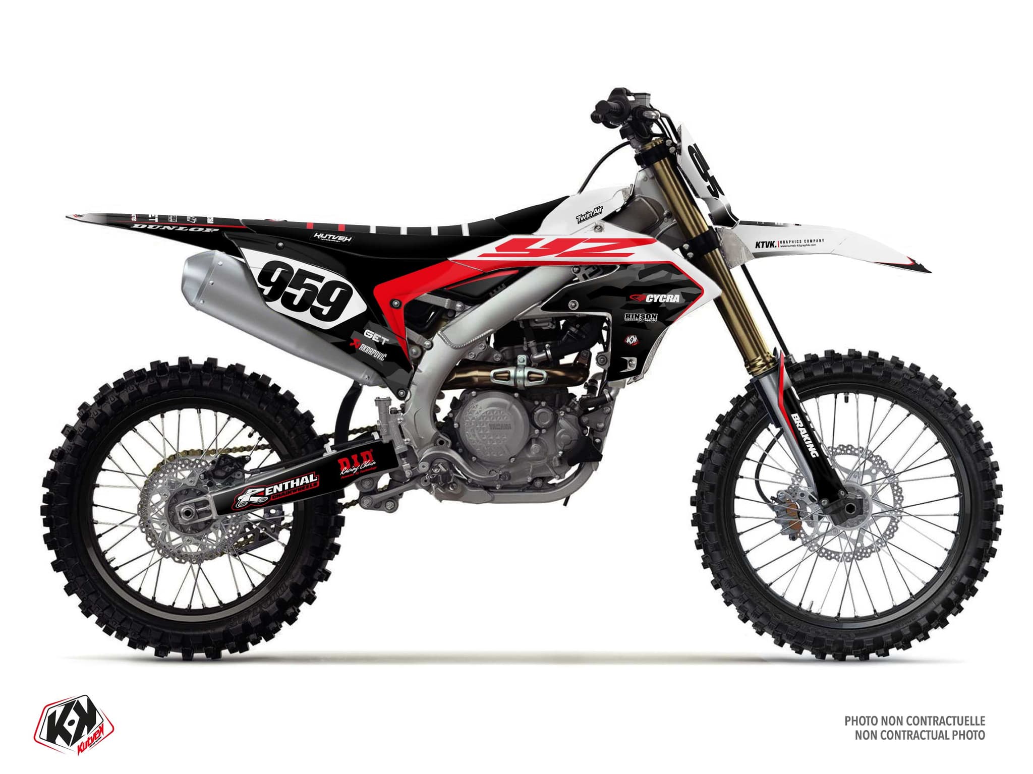 Dirt Bike YAMAHA YZ 450 F SEAL White graphic kit