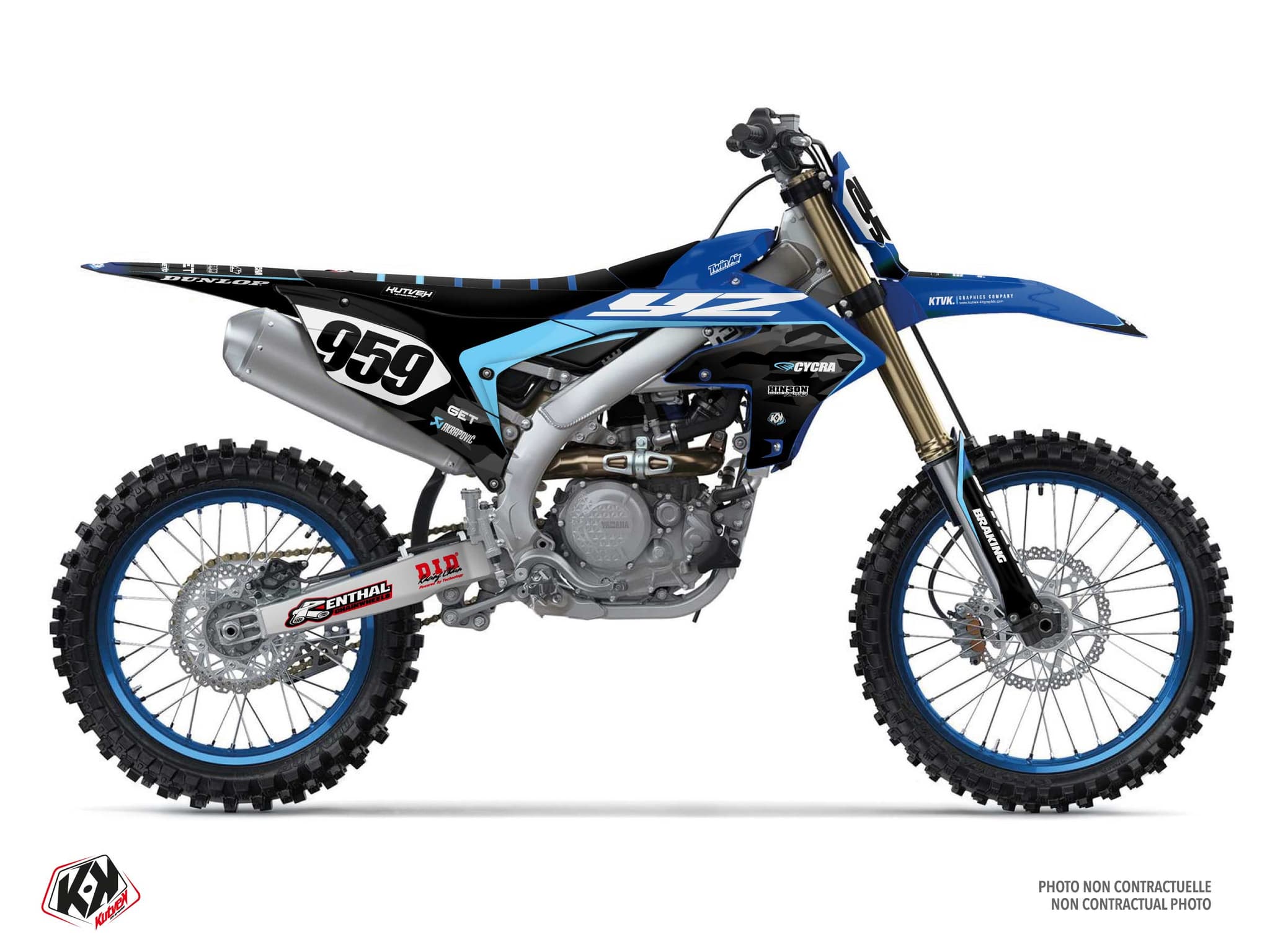 Yamaha YZ 450 F Dirt Bike Seal Blue Graphic Kit